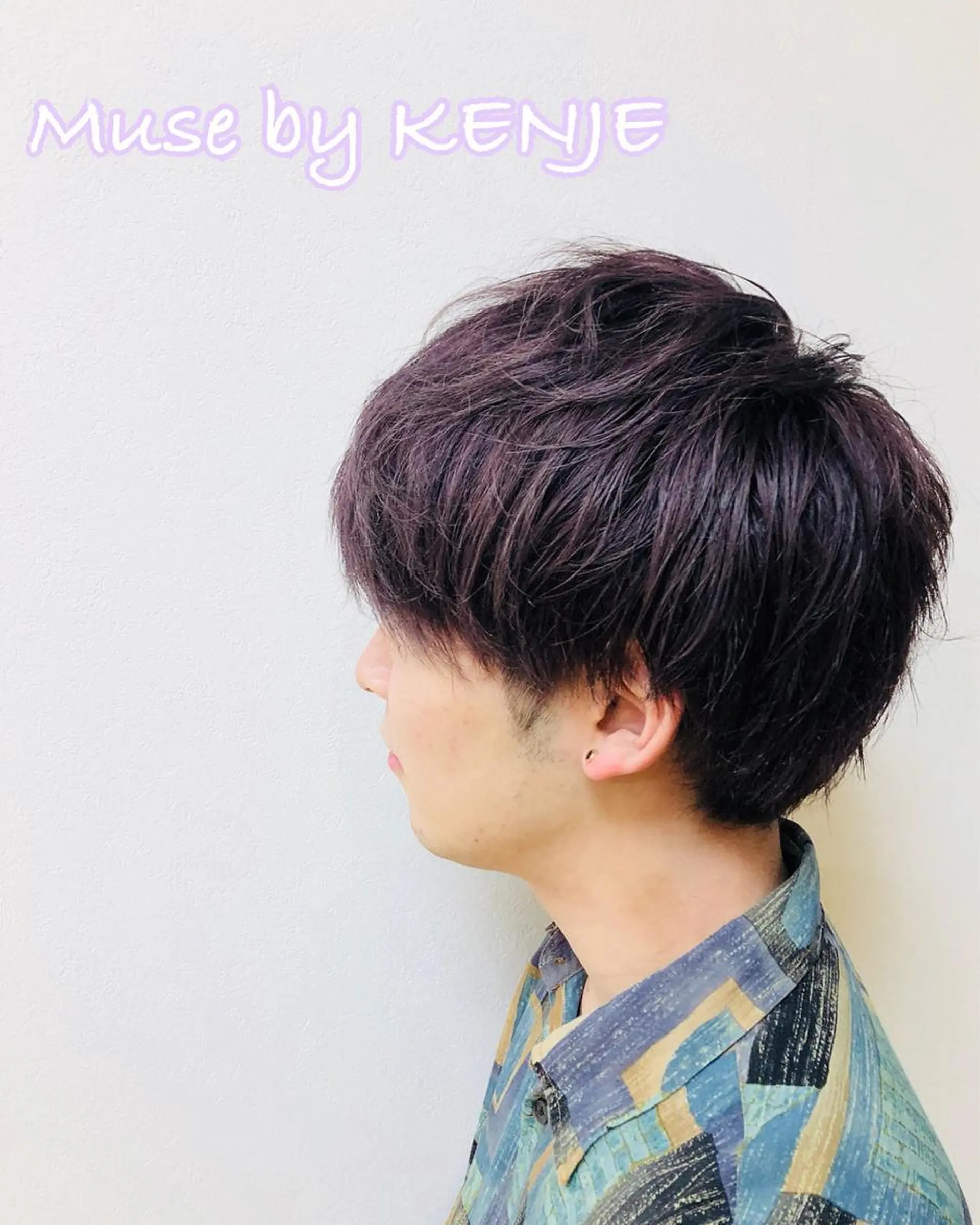 ショート カラー メンズ うる艶レイヤーカット hinakoのヘアスタイル