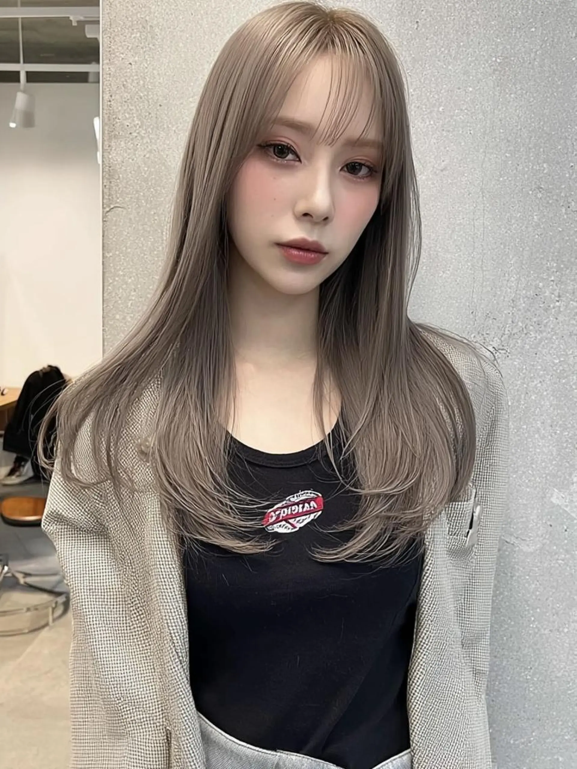 セミロング ボブ 顔まわりレイヤー 髪質改善 韓国風ヘア レイヤーカット ヘアカラー トリートメント 大久保 雪乃🌛のヘアスタイル