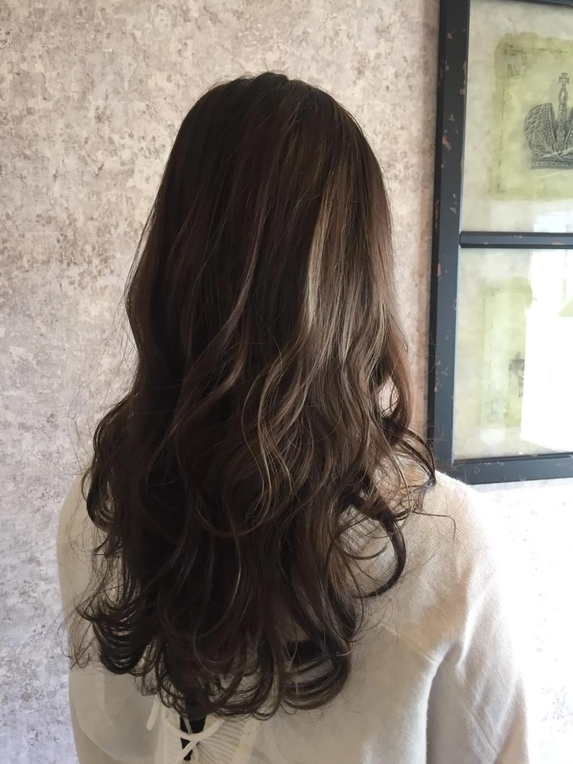 ミディアム カラー パーマ 小顔カット✨ 透明感カラー/村上のヘアスタイル