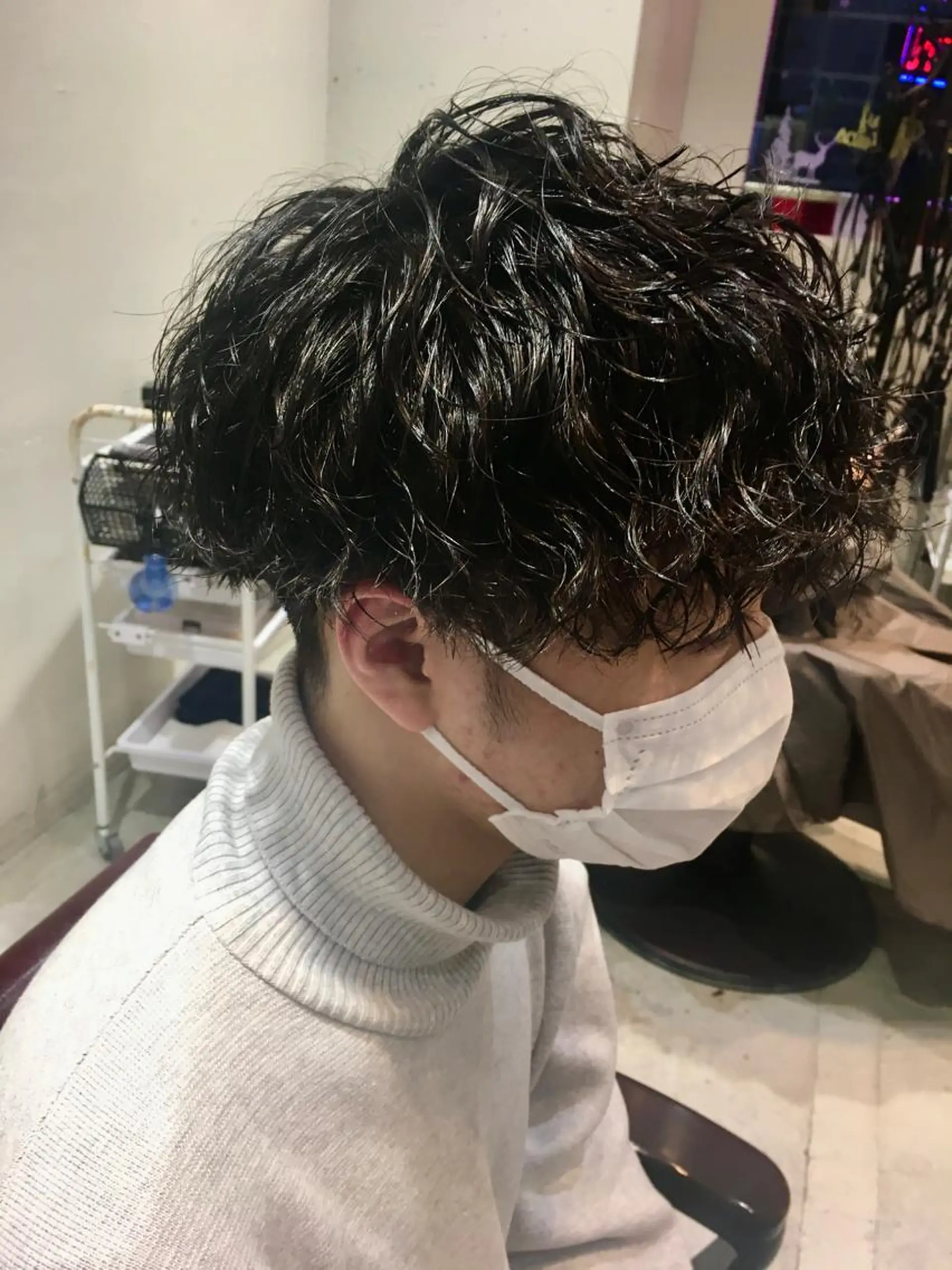 ショート パーマ メンズ カット パーマ 🦩パーマン🦩佐藤 航太のヘアスタイル