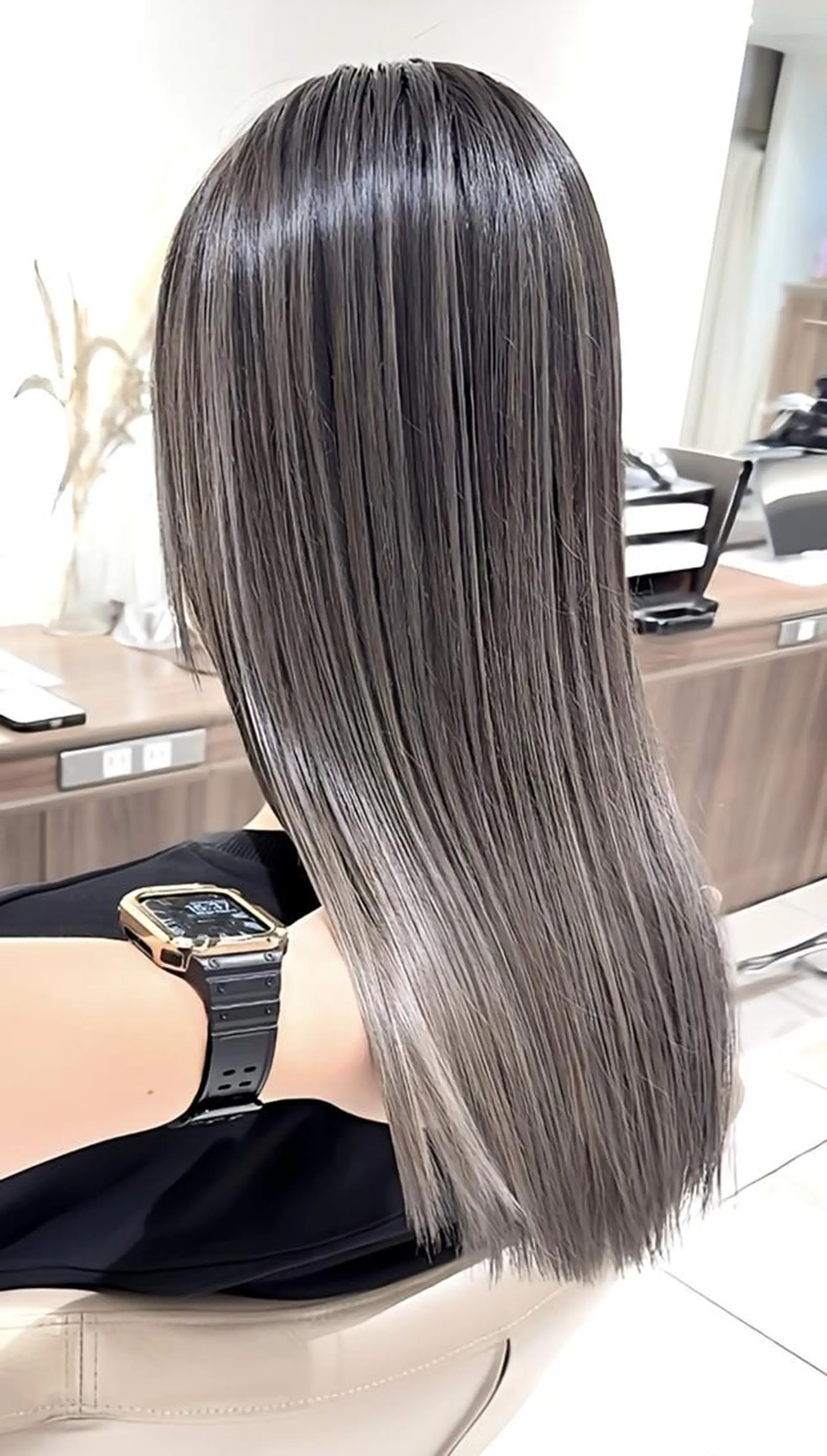 ロング カラー 髪質改善 ヘアカラー ＡＳＨ大宮/ブリーチ 髪質改善/カラーのヘアスタイル