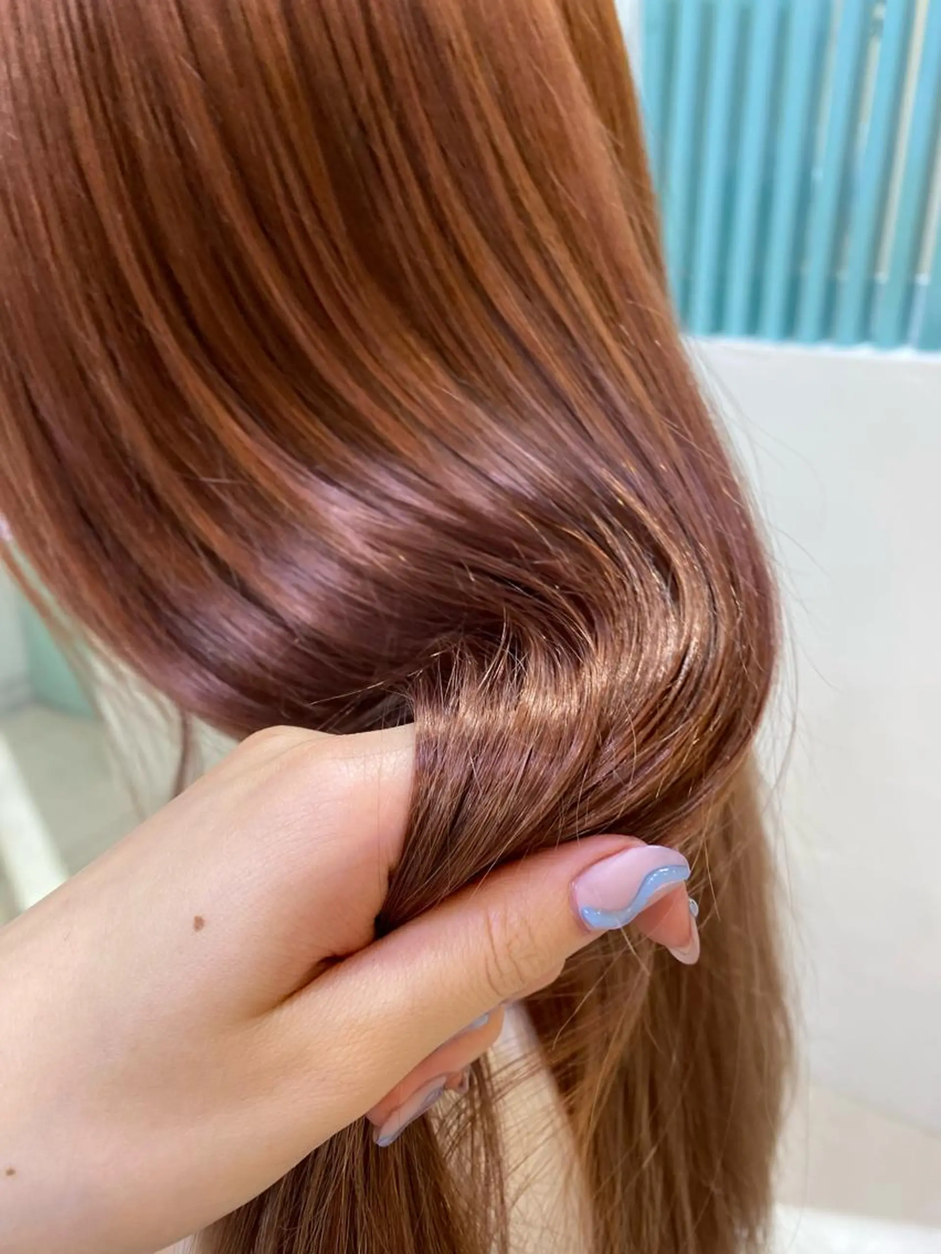 セミロング カラー ヘアアレンジ マツエク・マツパ オレンジ ピンクカラー カラーマツエク 透明感カラー🫧ヘア セット🫧松本菜月の眉毛・アイブロウイメージ