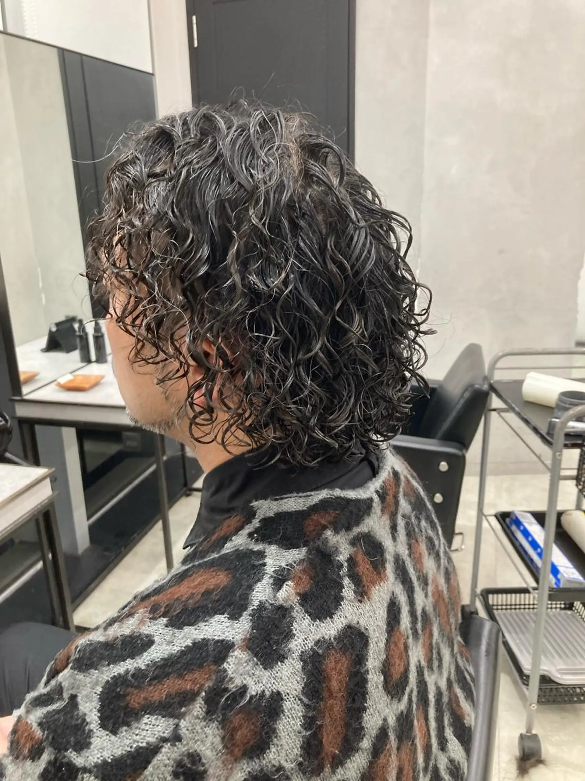 パーマ メンズ カット ヘアカラー パーマ トリートメント ✳️ウルフ/メンズ/ スパイラルパーマ✳️のヘアスタイル