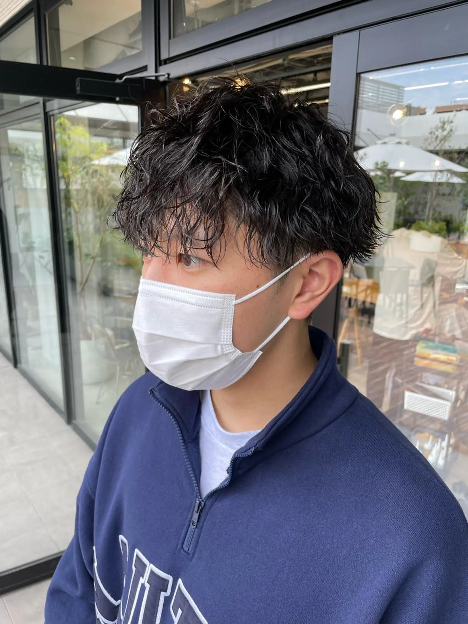 ショート カット パーマ マエダ リョウのヘアスタイル