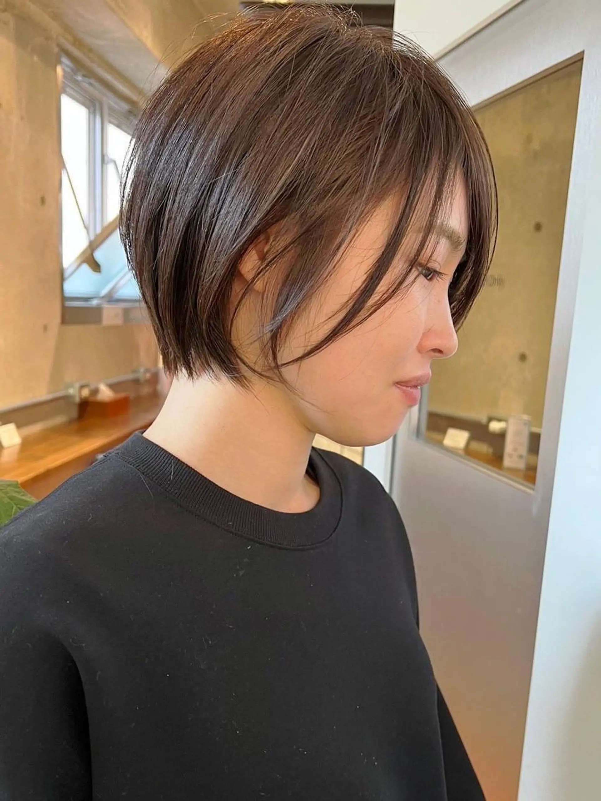 ショート カラー ショートボブ バレイヤージュ ブリーチ ケアブリーチ ダブルカラー 横浜　店長 橋場優のヘアスタイル