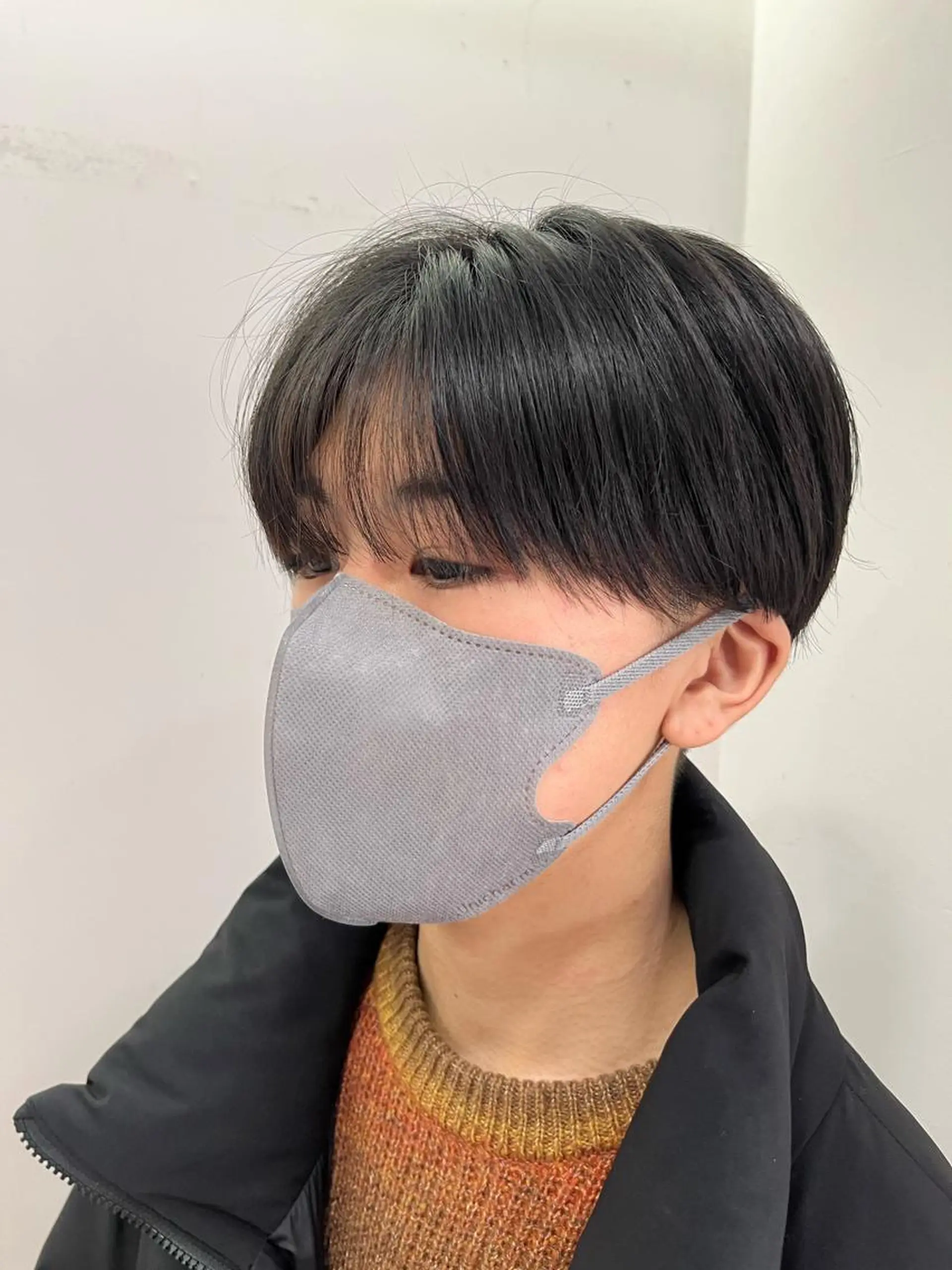 ショート パーマ メンズ メンズパーマ シースルーバング ニュアンスパーマ カット パーマ 韓国メンズヘア/ 毛流れヘア　須田龍世のヘアスタイル