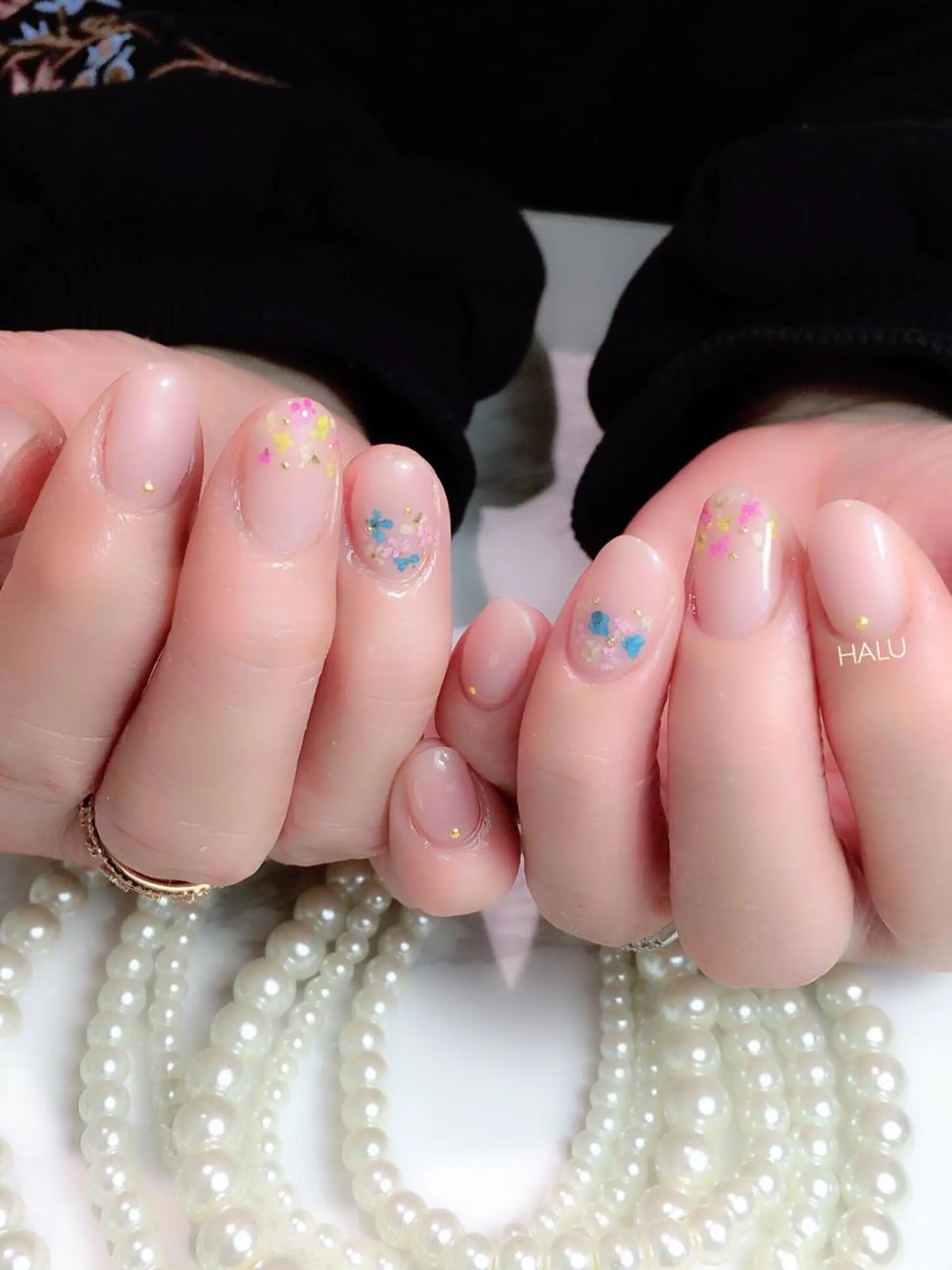 ネイル シンプルネイル 春ネイル HALU ハルのネイルデザイン