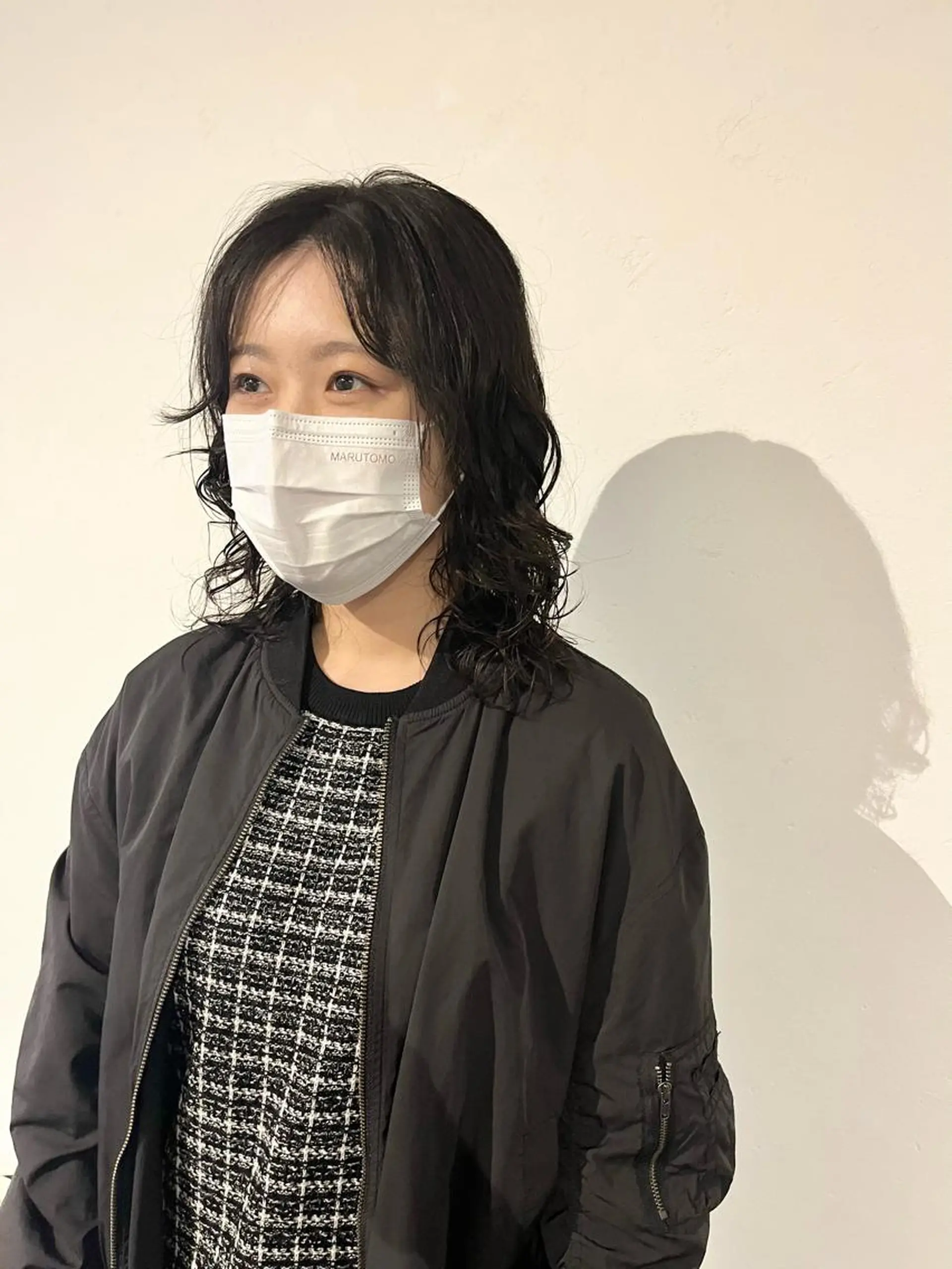 ミディアム パーマ ミディアムパーマ ウルフカット デジタルパーマ カット パーマ ショート/パーマ/ カラー/FUKOのヘアスタイル