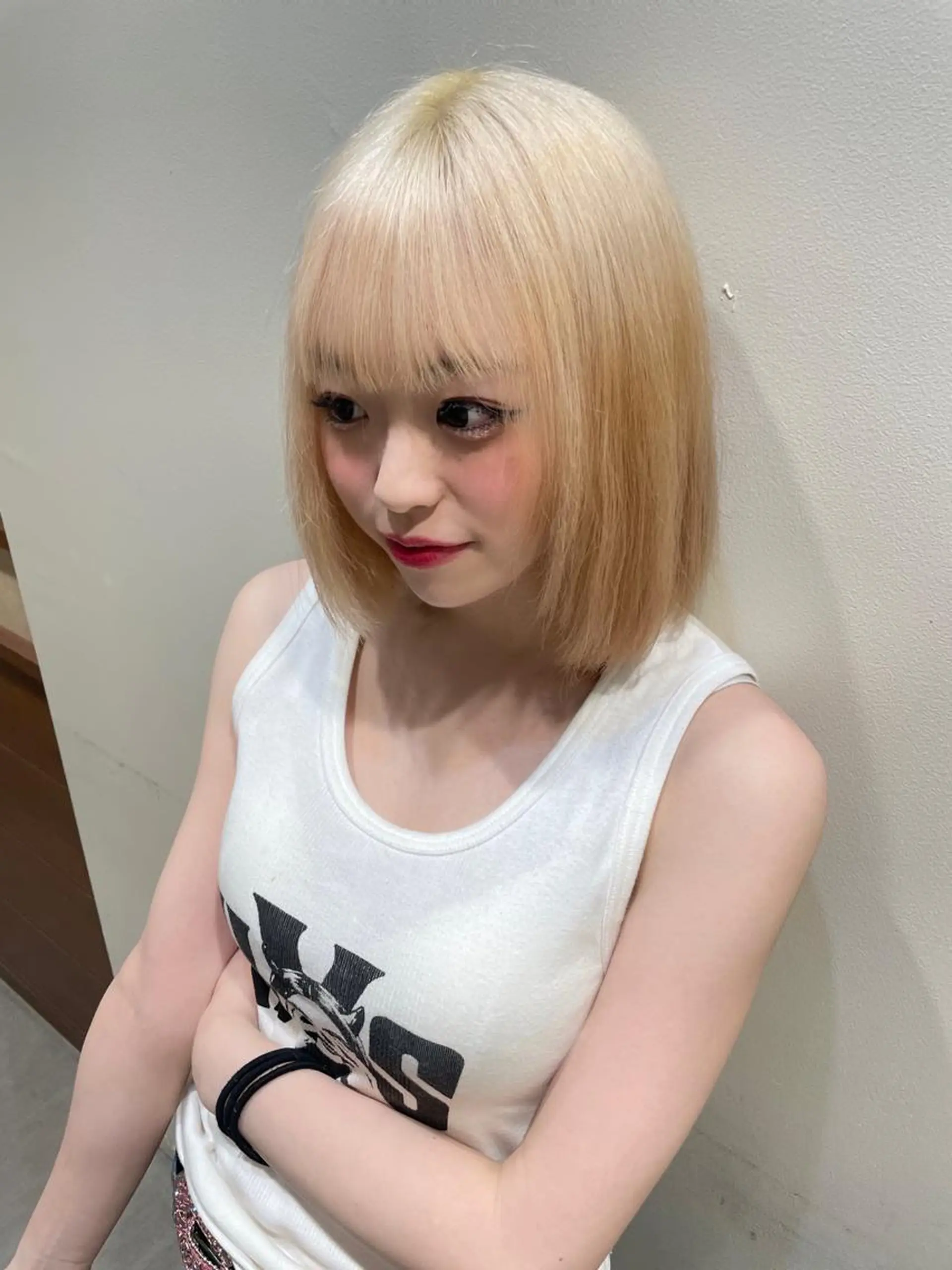 ショート カラー ブリーチ ブロンド ケアブリーチ デザインカラー ハイライトカラー ヘアカラー トリートメント 羽田翔大/ブリーチ/ ボブカット/店長のヘアスタイル