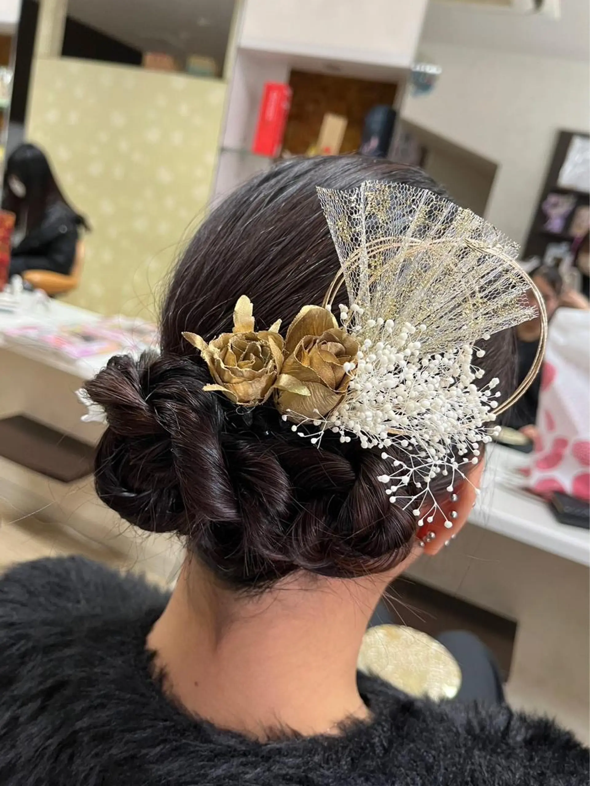 ヘアアレンジ 成人式 鍋田 彩歌のマツエク・マツパデザイン
