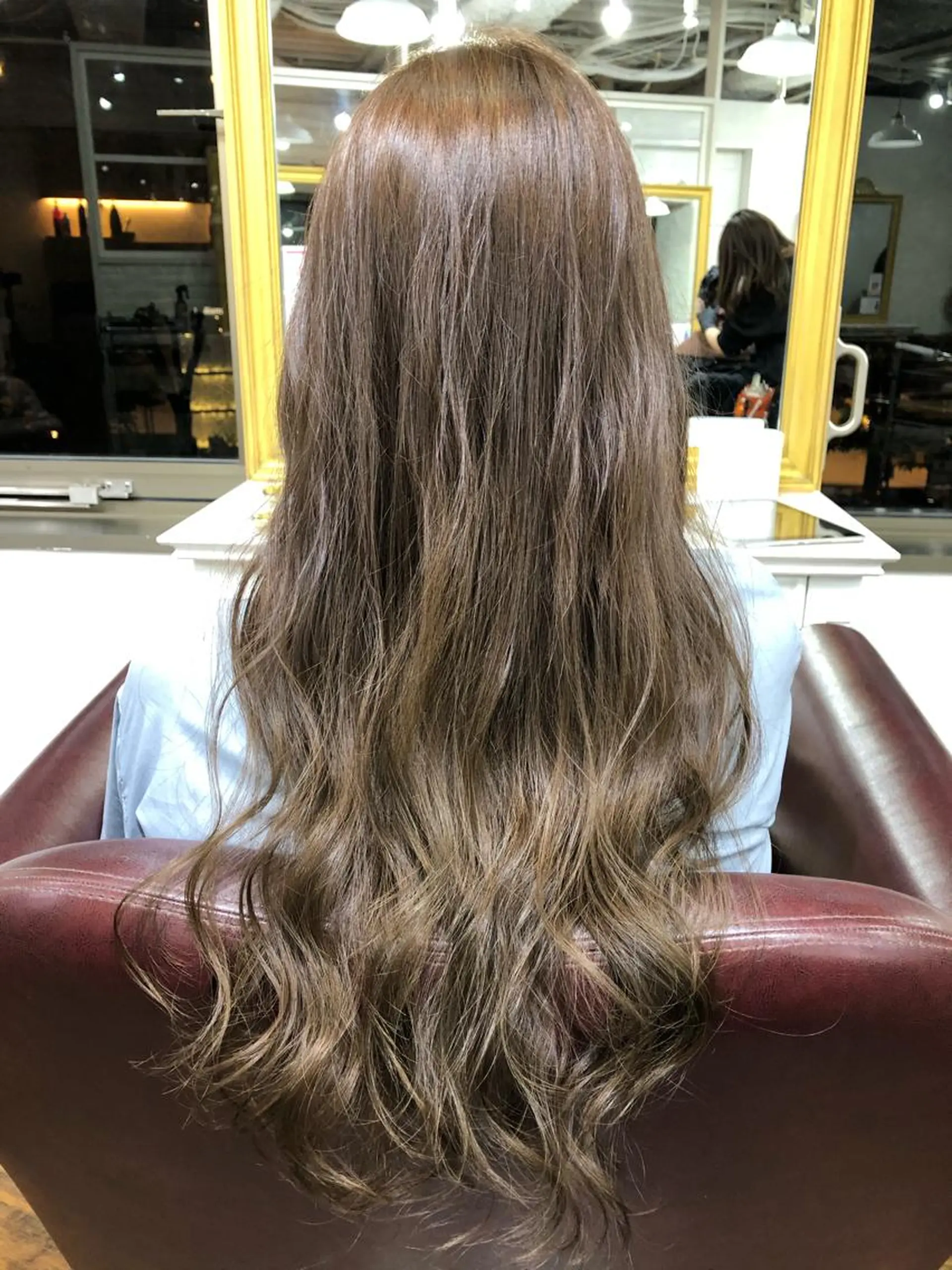 ロング カラー ベージュカラー オリーブベージュ レイヤー×髪質改善✨ 渋谷/佐藤侑哉のヘアスタイル