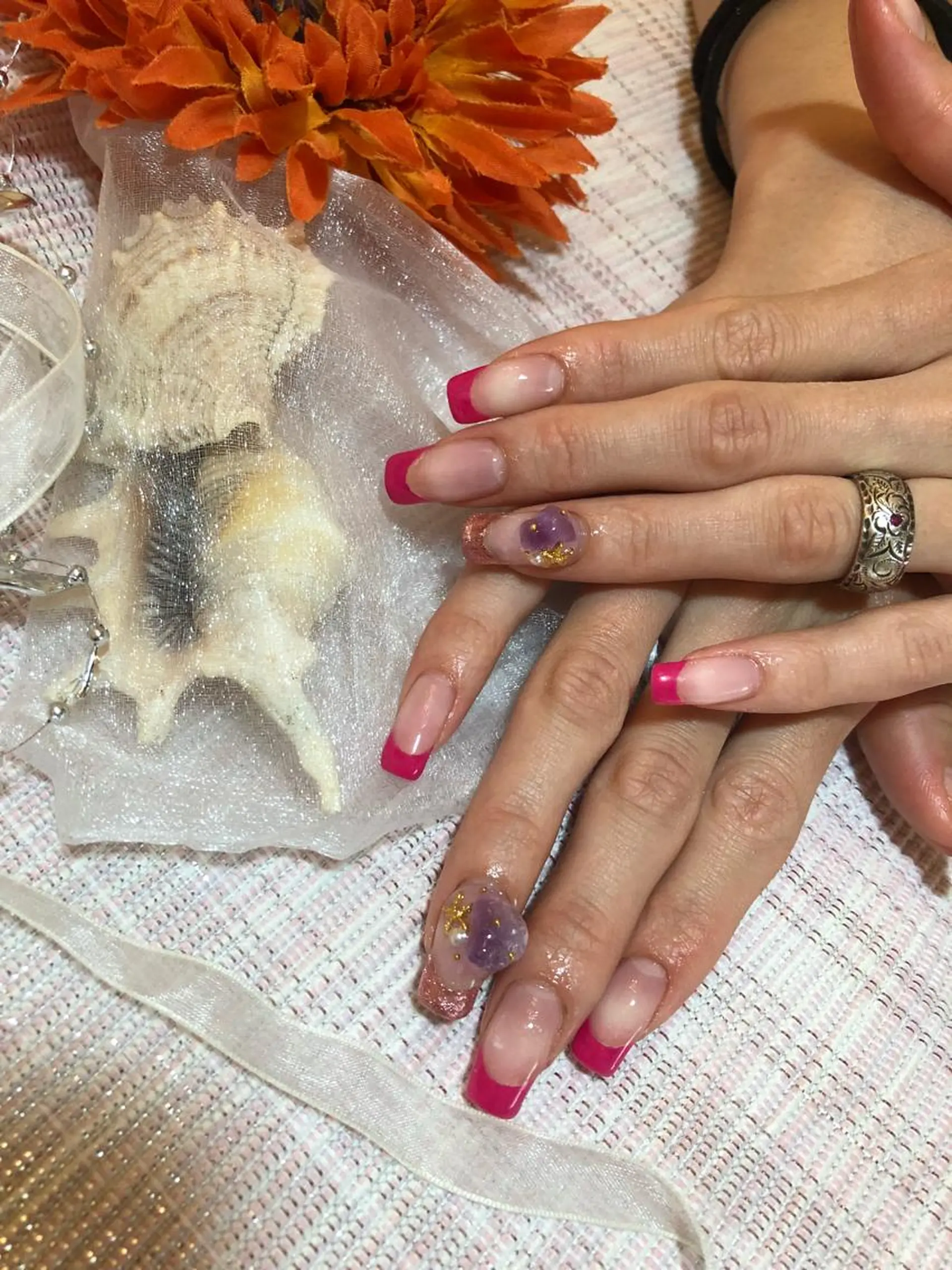 セミロング ネイル プライベートサロン HA♥NAのマツエク・マツパデザイン