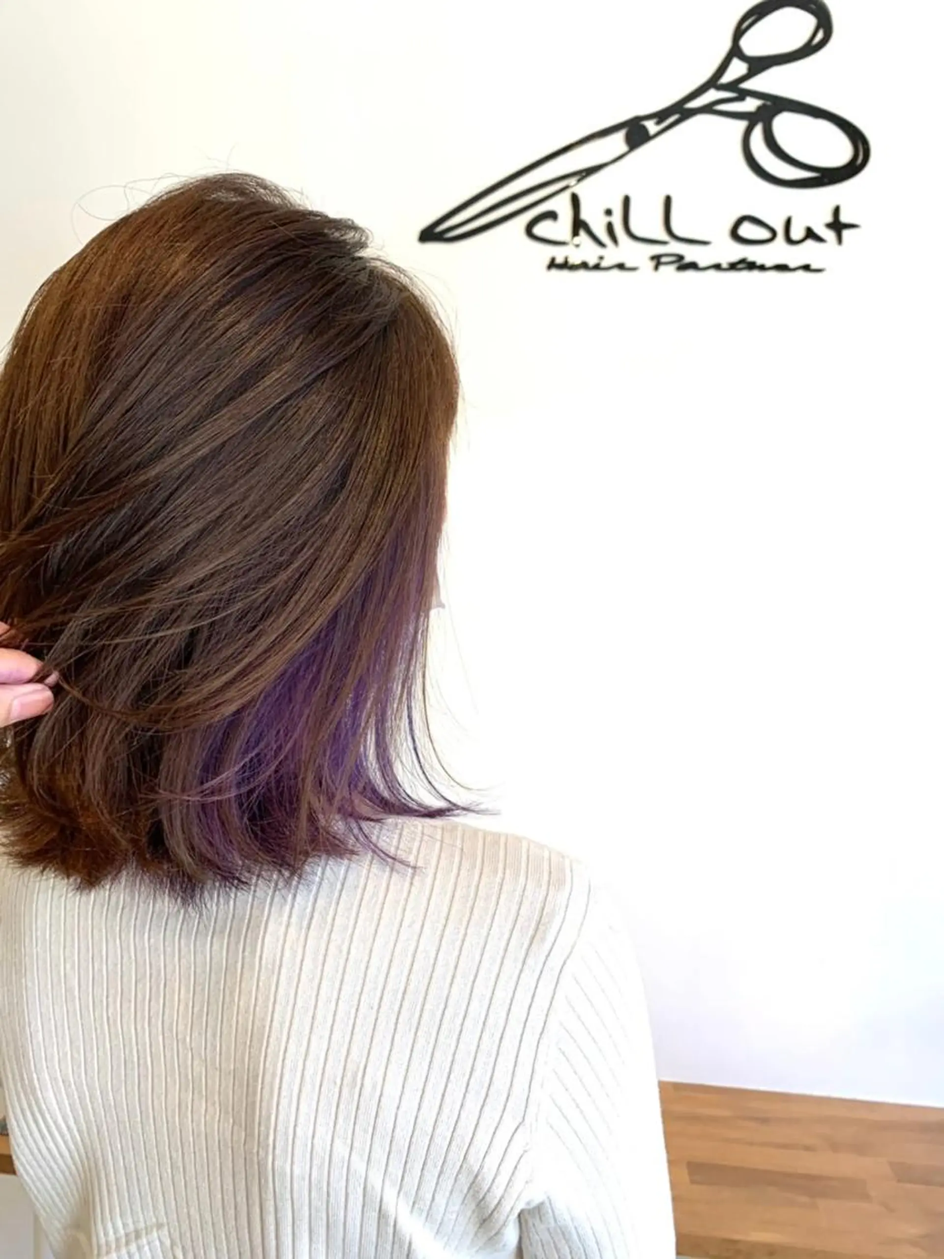 ミディアム カラー イヤリングカラー chill out 南塚口本店のヘアスタイル