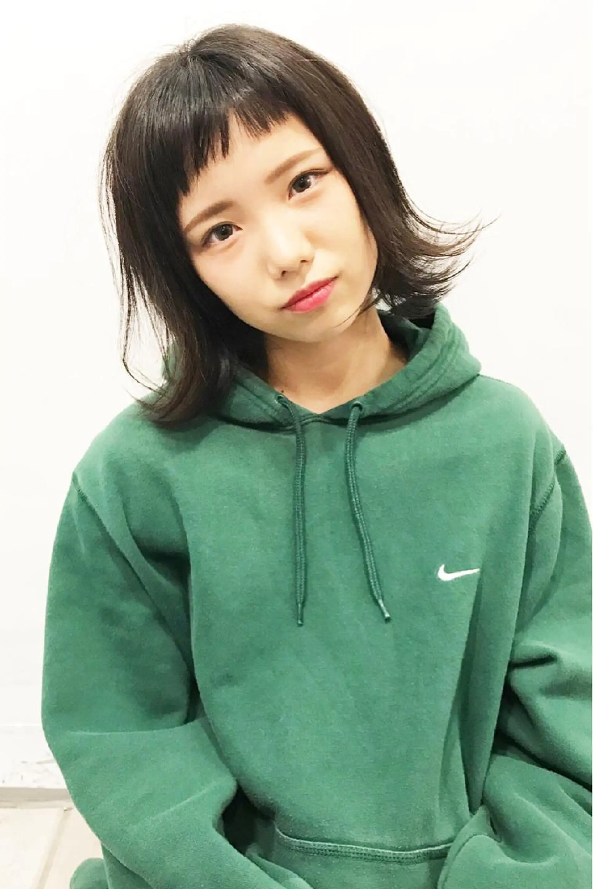 ショート カラー パーマ 黒髪 オン眉 ショートヘア 外ハネヘア ⭐️バッサリカット モデル募集⭐️佐野のヘアスタイル