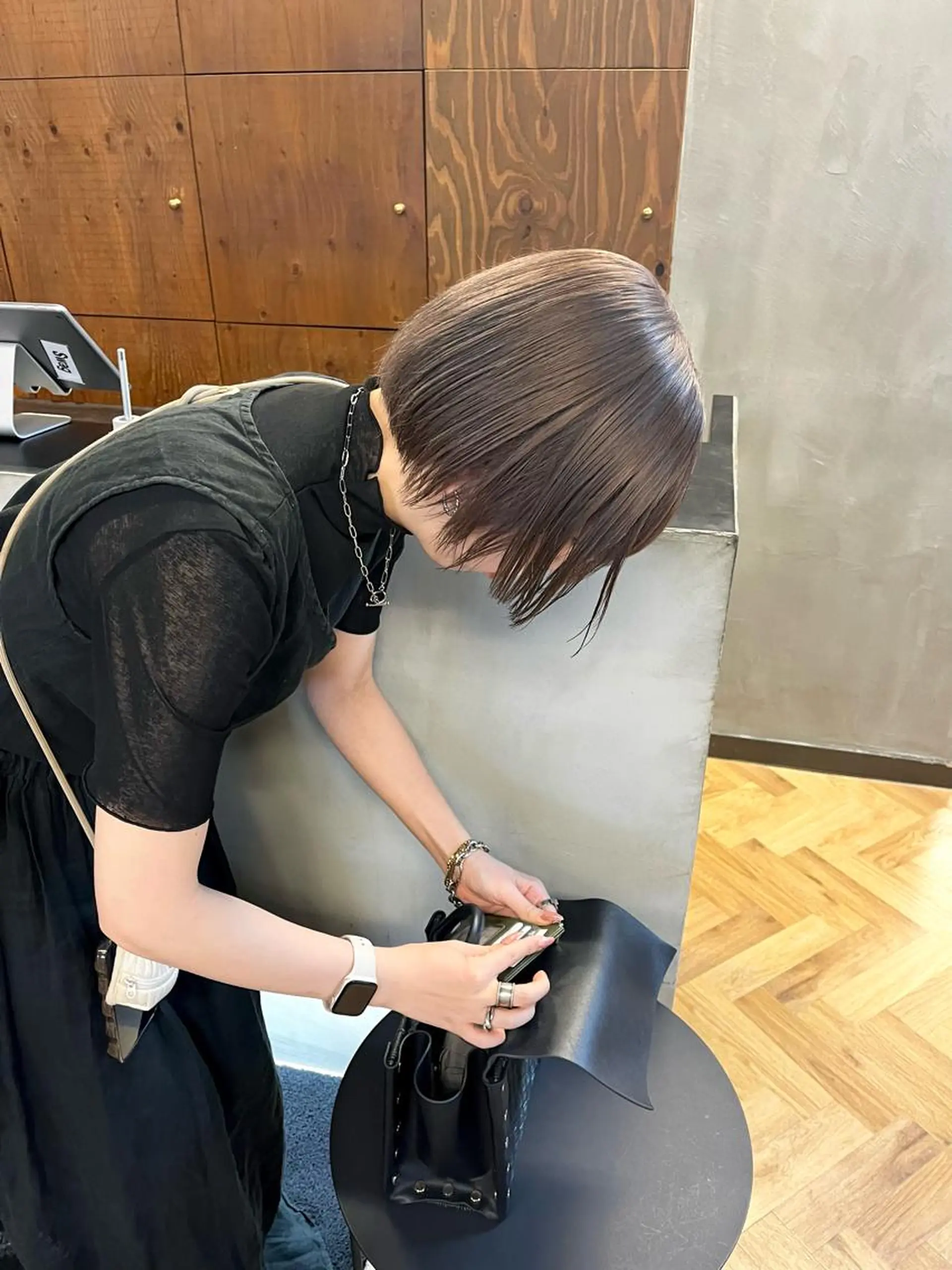 ショート カラー ヘアアレンジ ブリーチ ボブ ena/ブリーチなし 透明感・レイヤー🎀のヘアスタイル