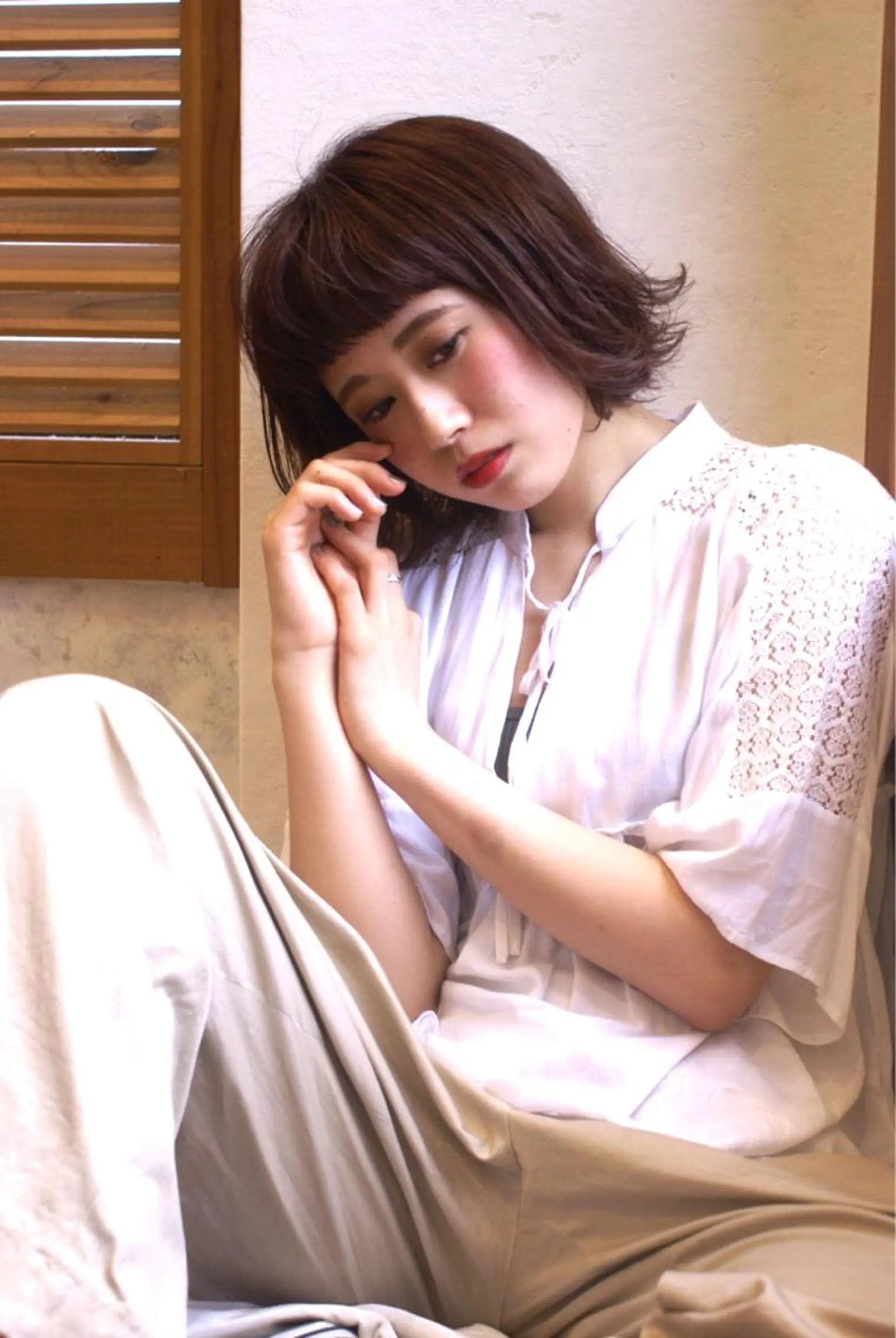 ショート カラー イルミナカラー ボブ 外ハネヘア ACT仙川所属・みうら ミウラのヘアスタイル