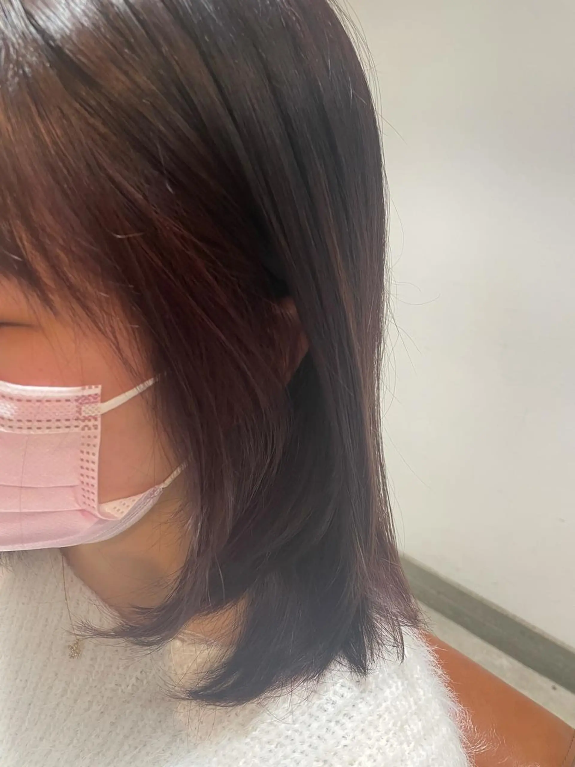 ミディアム ピンクブラウン ブリーチ🌟リタッチ 🎠KANON🎡のヘアスタイル