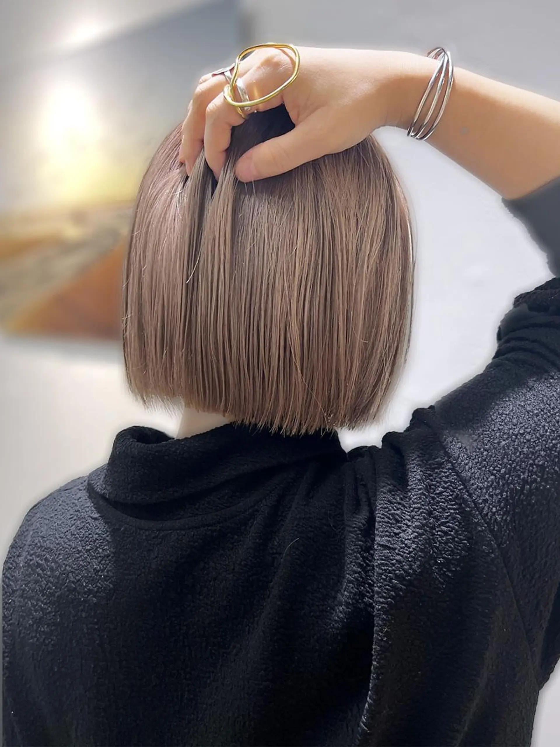 ショート カット ヘアカラー 勝野夏希/ハイトーン /ベージュ/松本のヘアスタイル