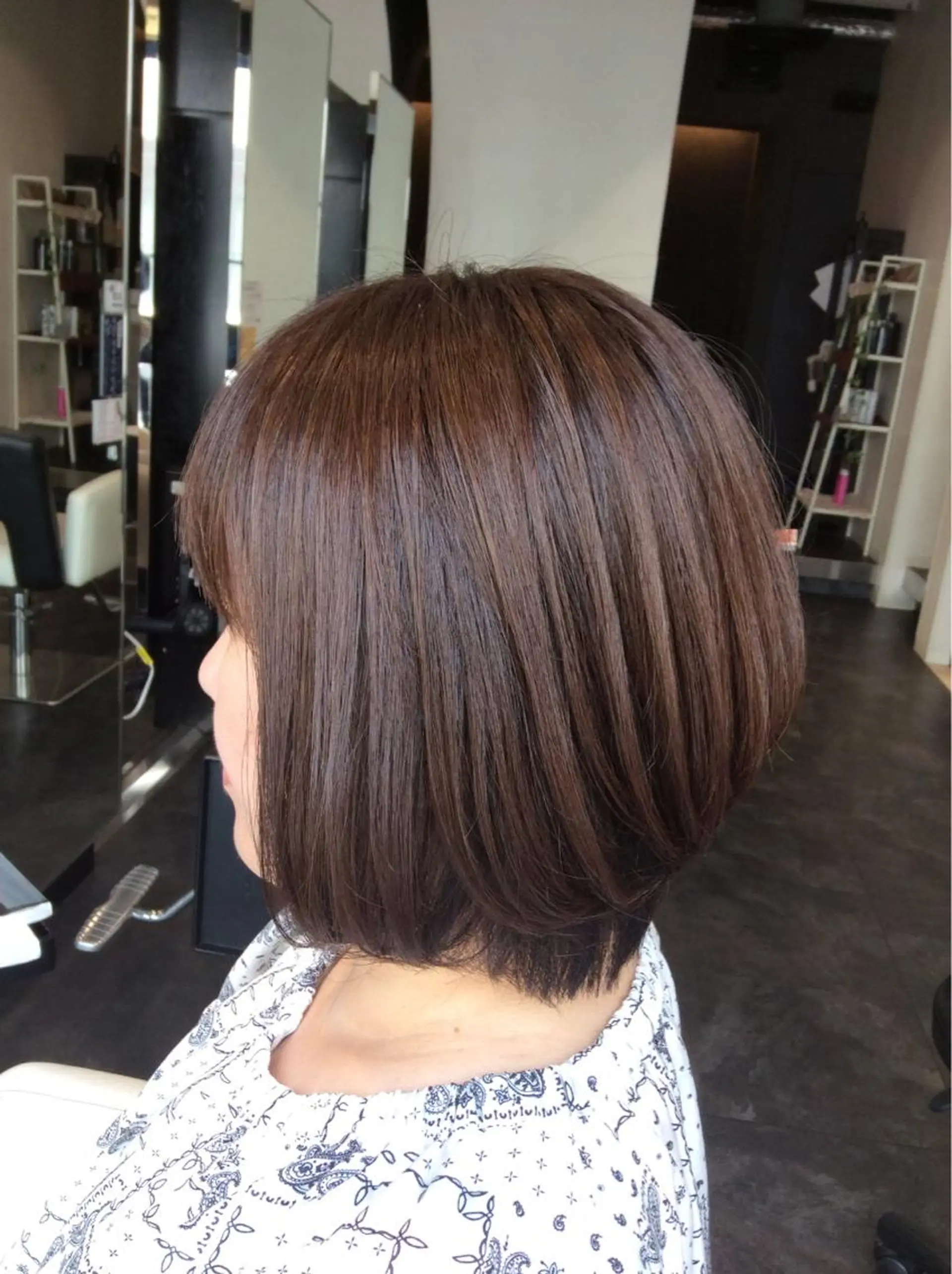 ミディアム カット ボブスタイル/ 透明感カラー/八幡のヘアスタイル