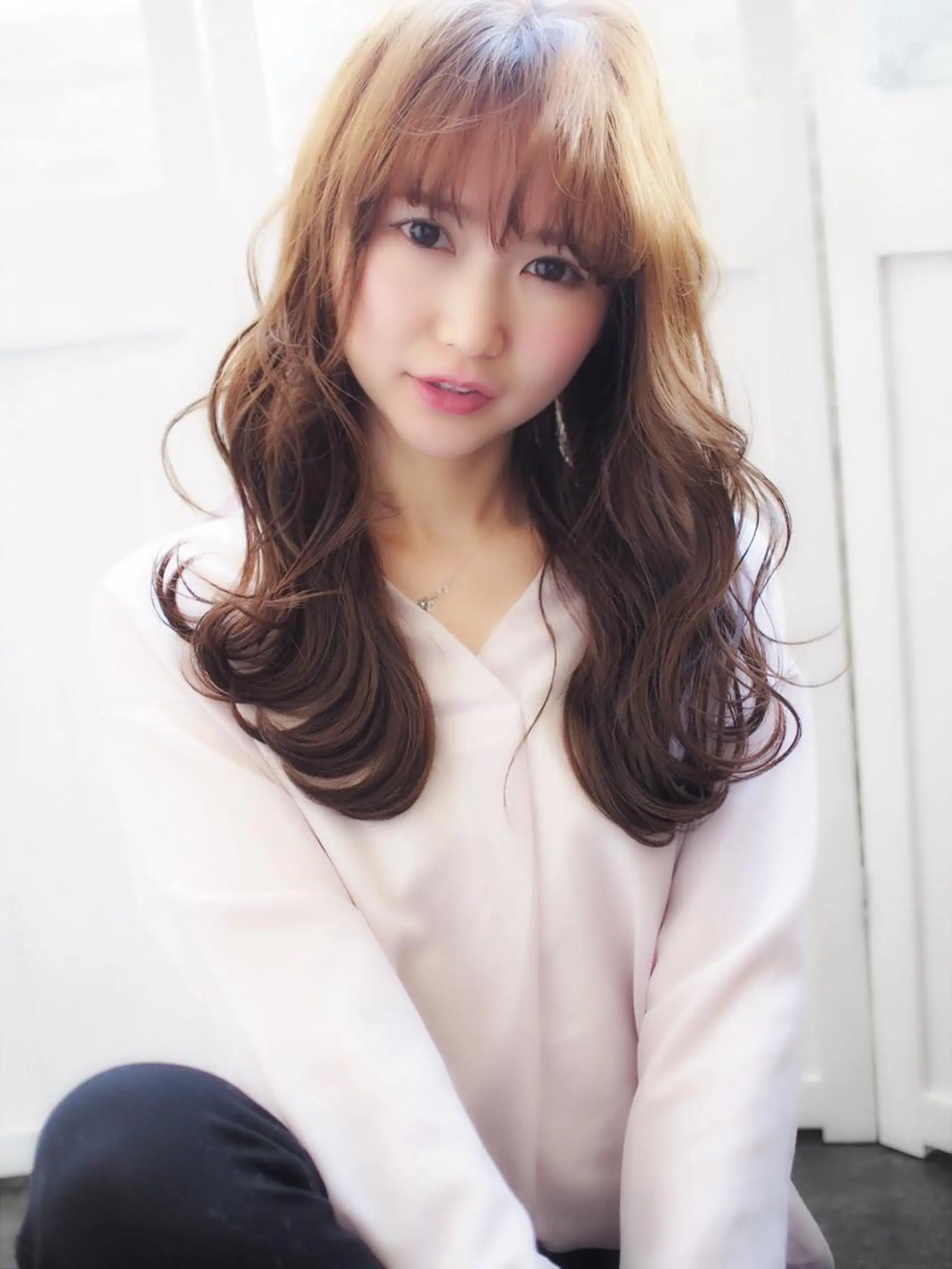 セミロング ほさか しんごのヘアスタイル