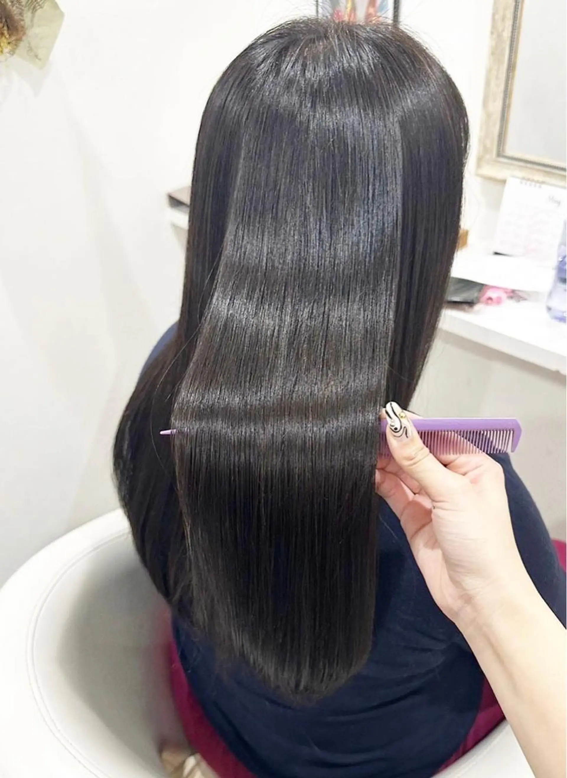 ロング カラー ブリーチ 髪質改善 ロング トリートメント 酸性ストレート ヘアカラー 縮毛矯正 💎髪質改善専門 jewel boxのヘアスタイル