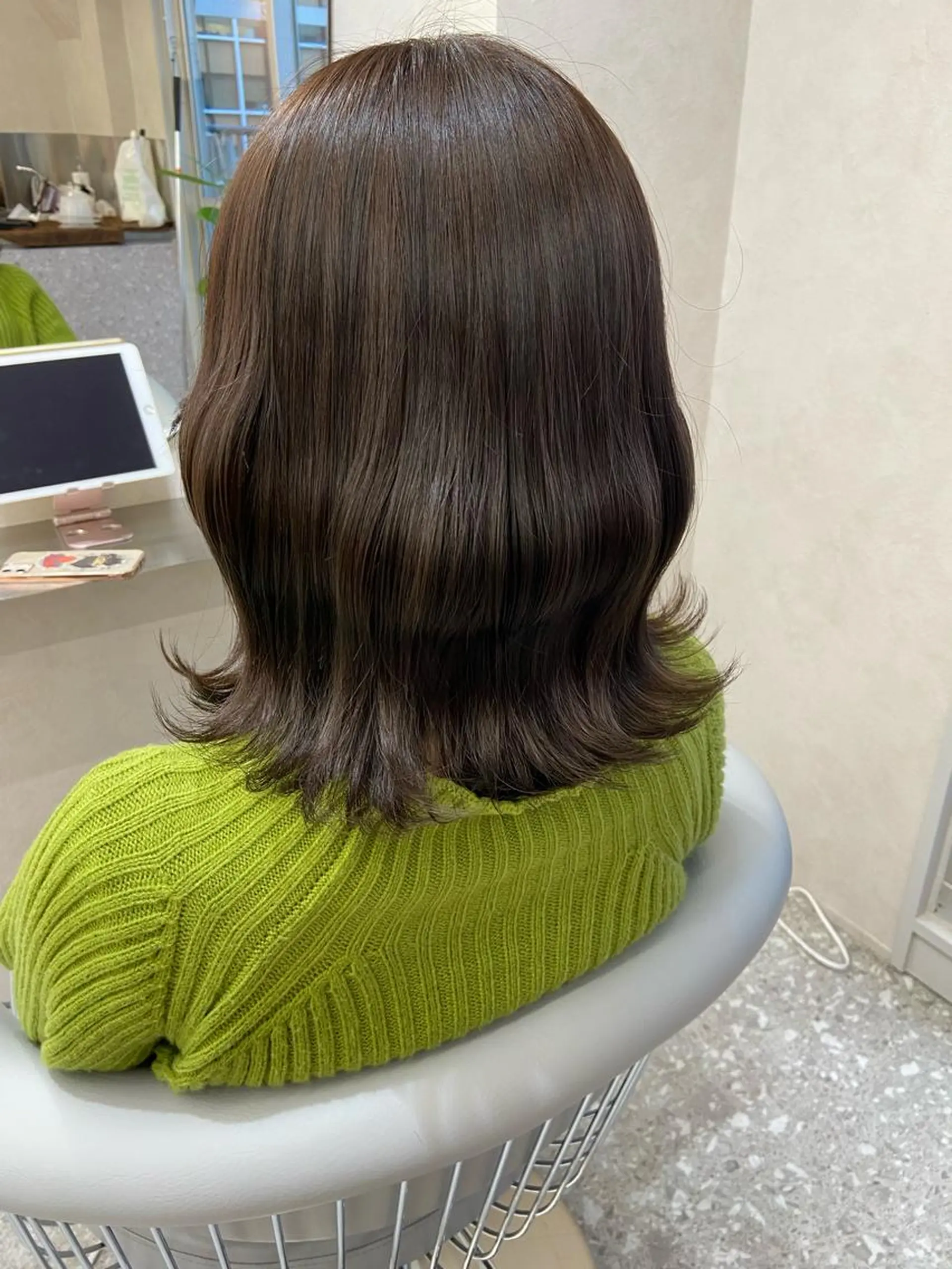 ミディアム カラー ベージュカラー オリーブベージュ 韓国風ヘア カット ヘアカラー トリートメント 新宿/韓国ヘア 中明度カラー/かやのヘアスタイル