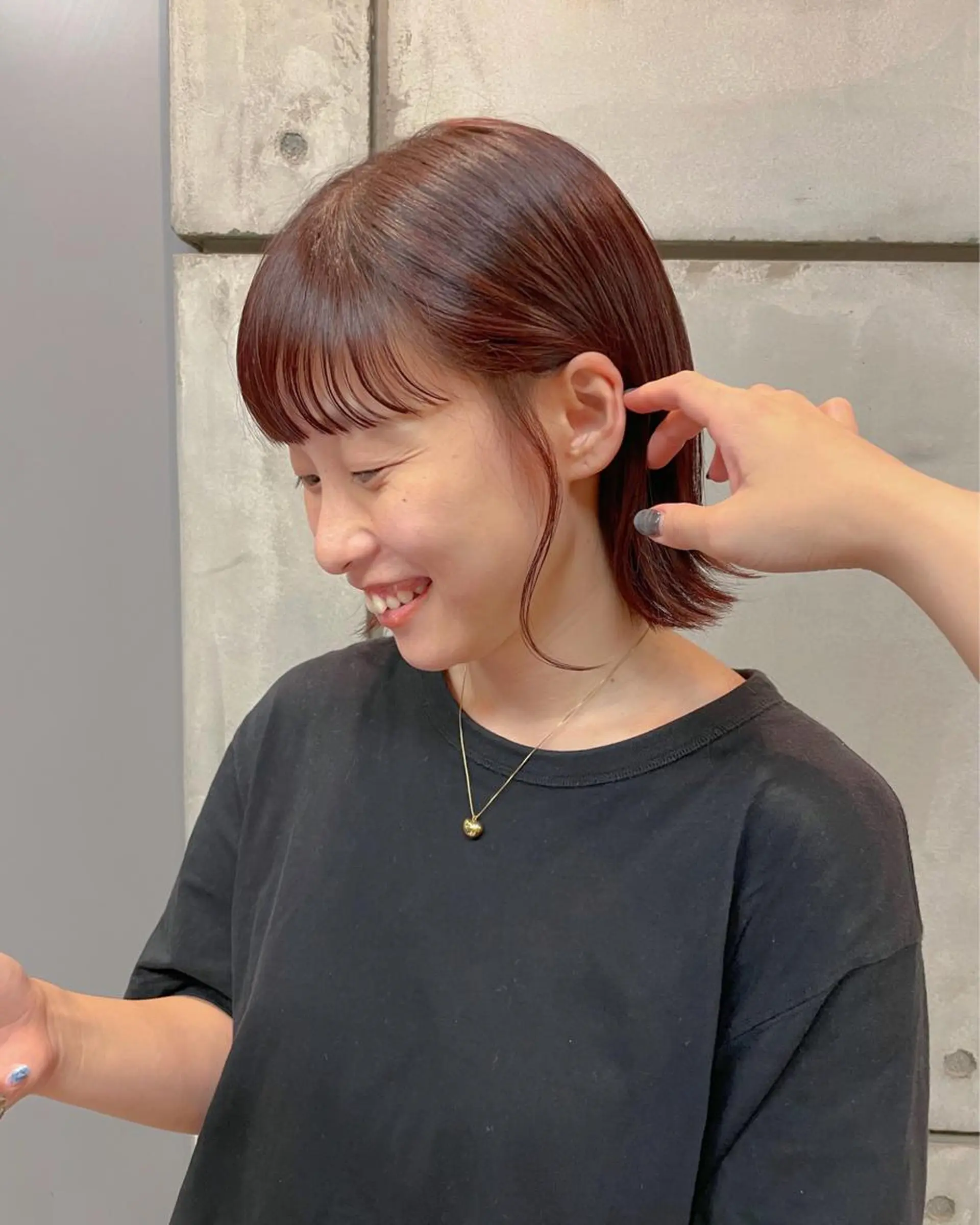 ショート カラー ワイドバング カット ヘアカラー 青木 あおいのヘアスタイル