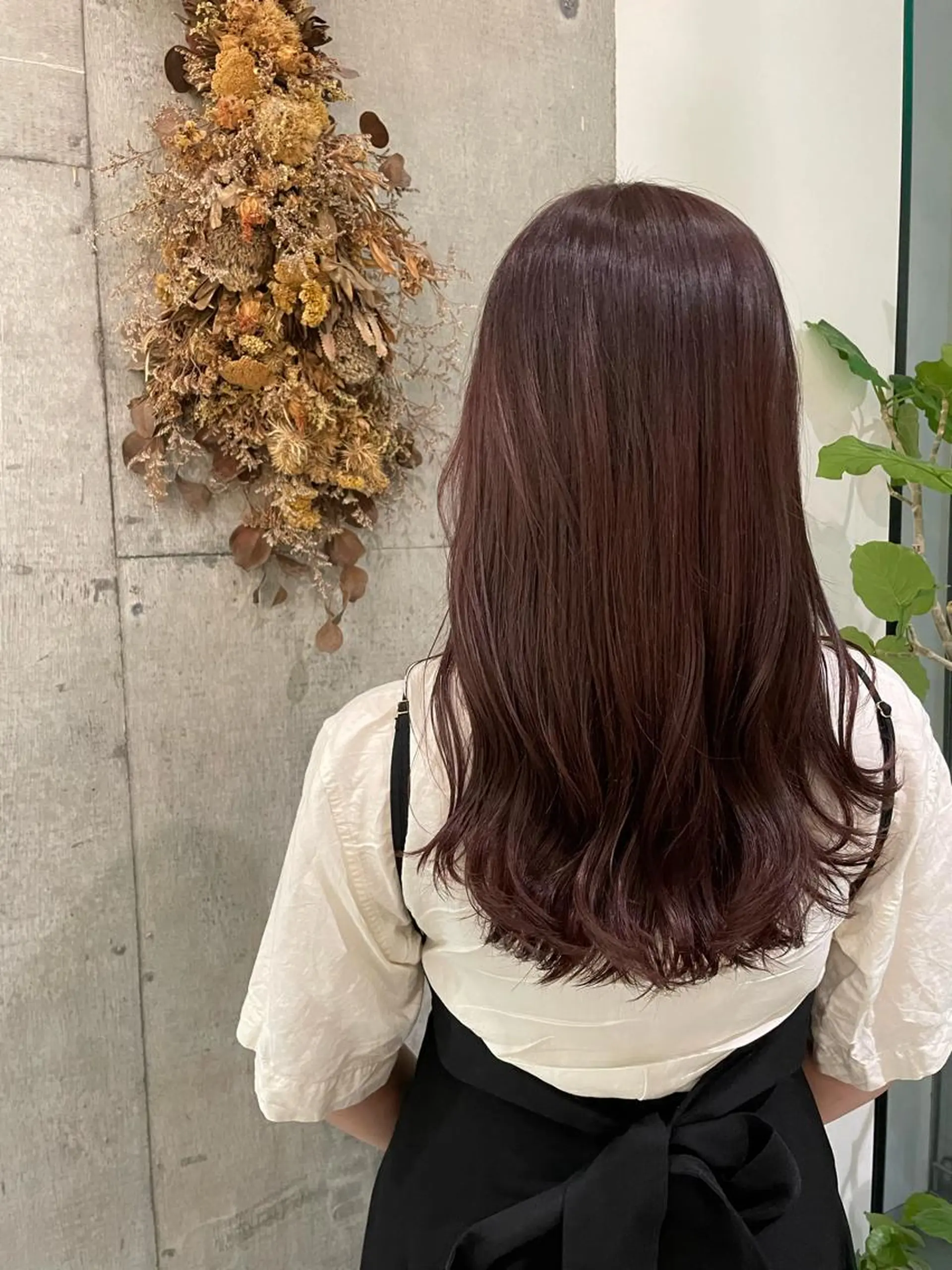 セミロング カラー ブラウンカラー ピンクカラー ピンクブラウン 耳つぼ/クロスパーマ /イシグロのヘアスタイル