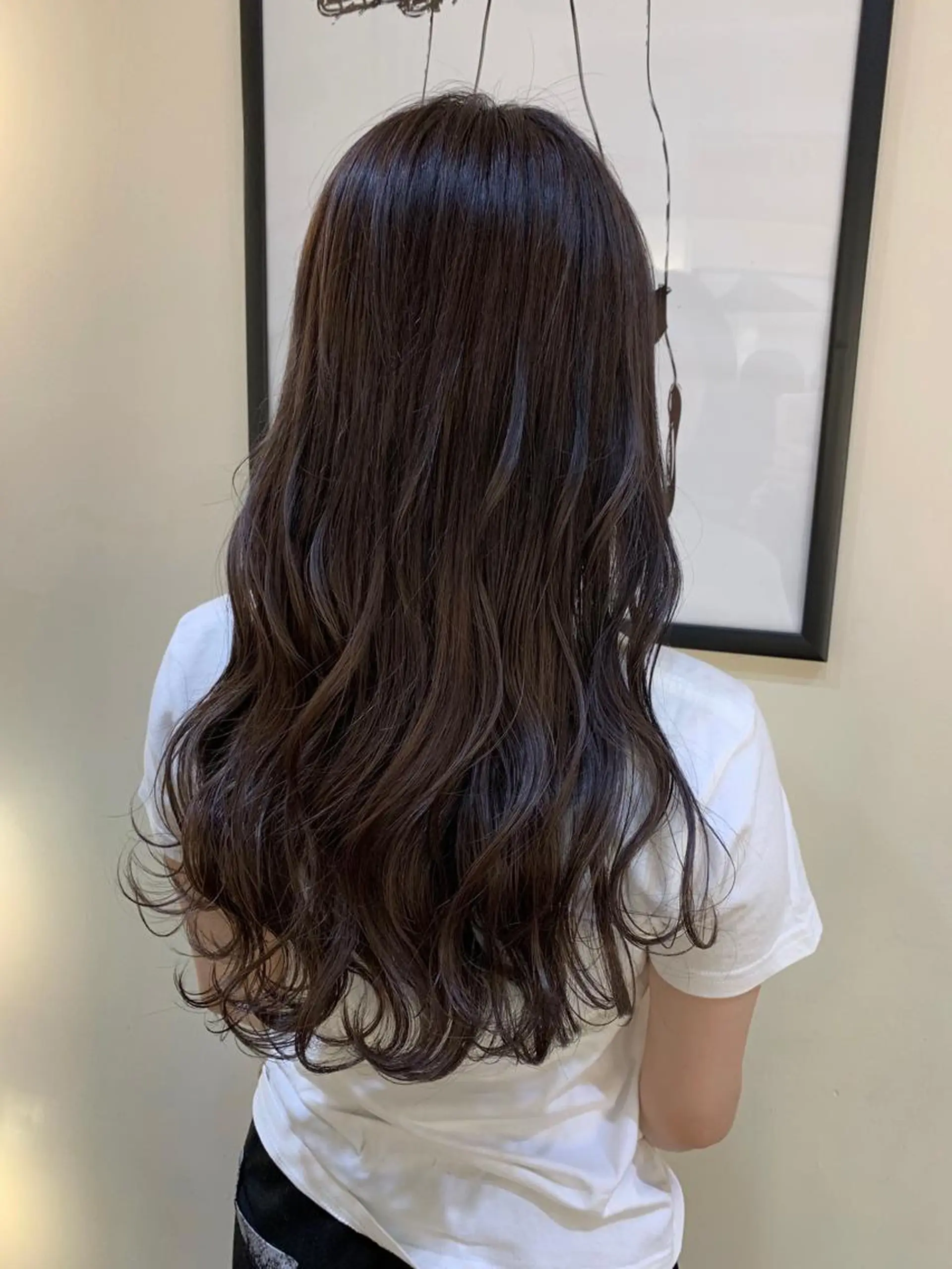 セミロング カラー パープルカラー ヘアカラー トリートメント 中塚 義人のヘアスタイル