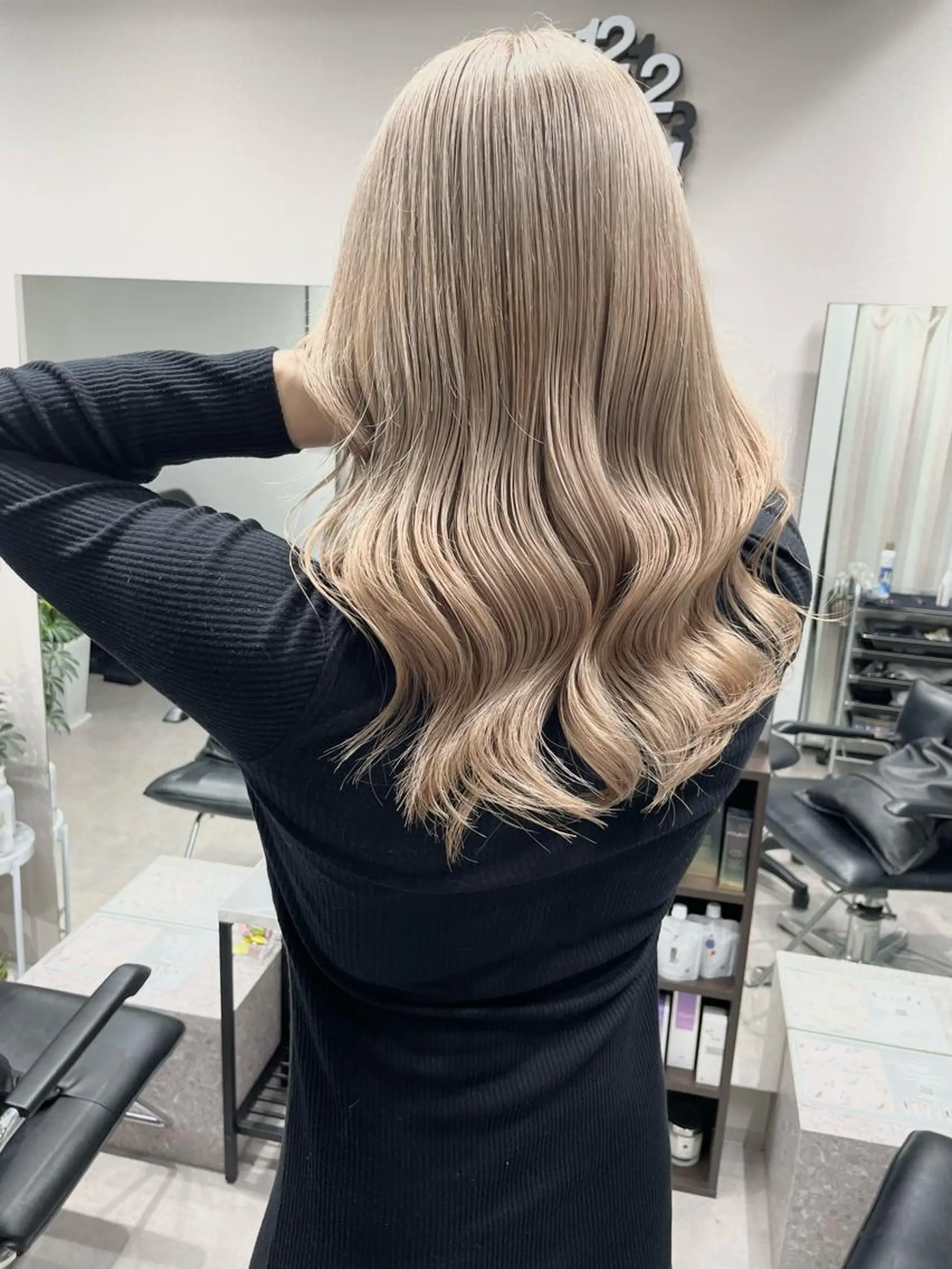 ロング カラー ヘアカラー トリートメント 髪質改善will hairdesignのヘアスタイル