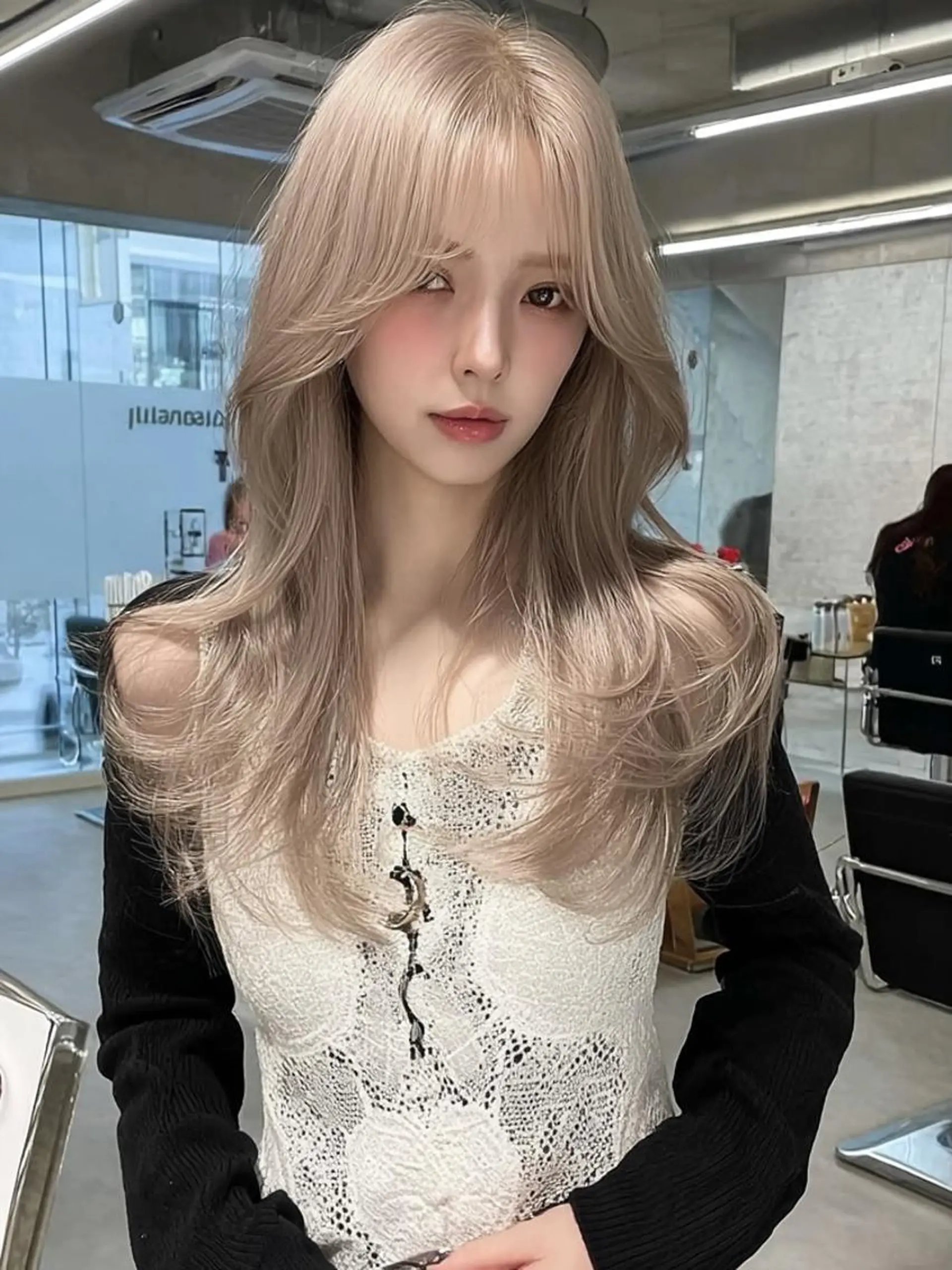 ロング 髪質改善 縮毛矯正 トリートメント 酸熱トリートメント カット ヘアカラー 髪質改善/艶カラー /透明感/石田桃子のヘアスタイル