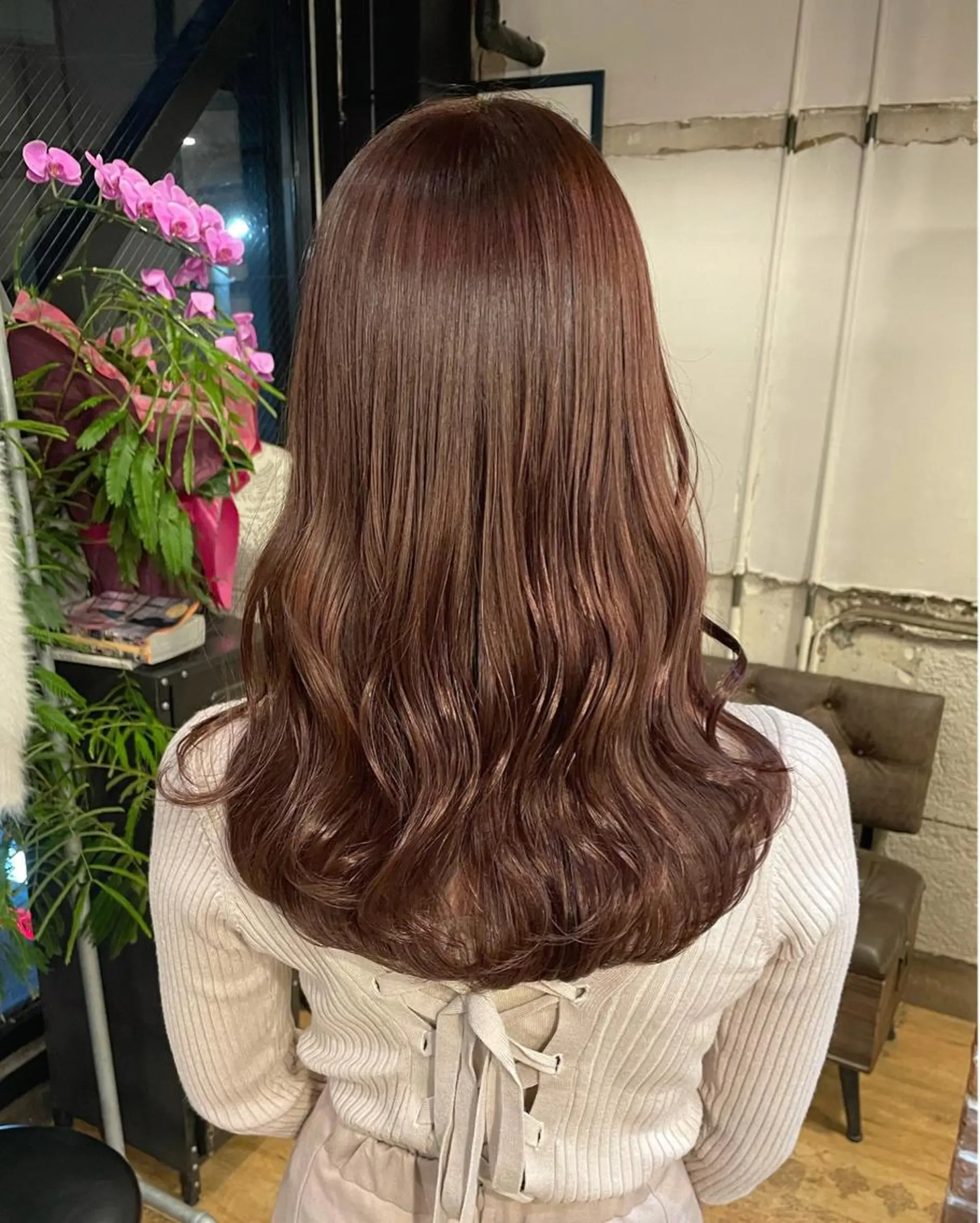 ロング カラー ピンクカラー 似合わせ/小顔/ 韓国✨KAITOのヘアスタイル