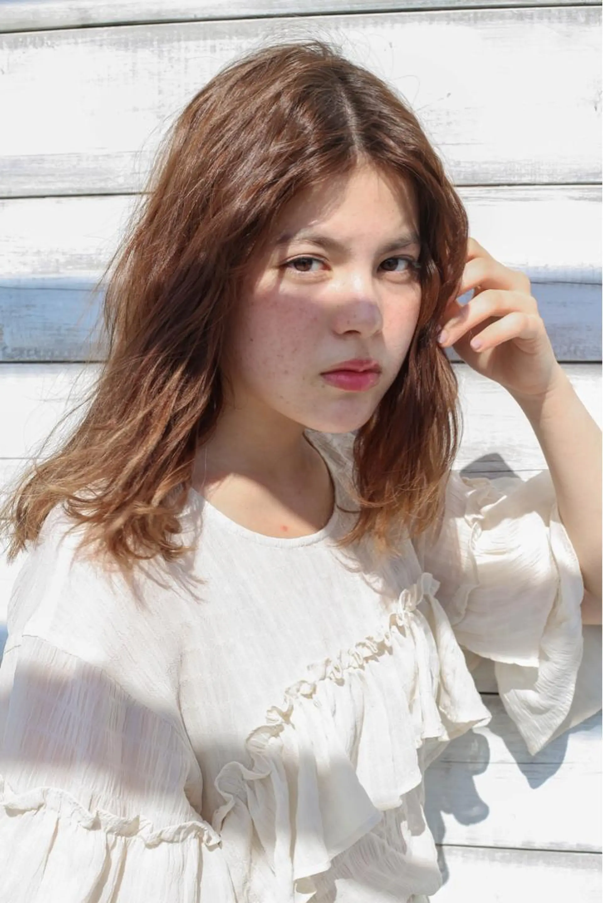 ミディアム 【完全個室】髪質改善 暖色カラー/山崎唯奈のヘアスタイル