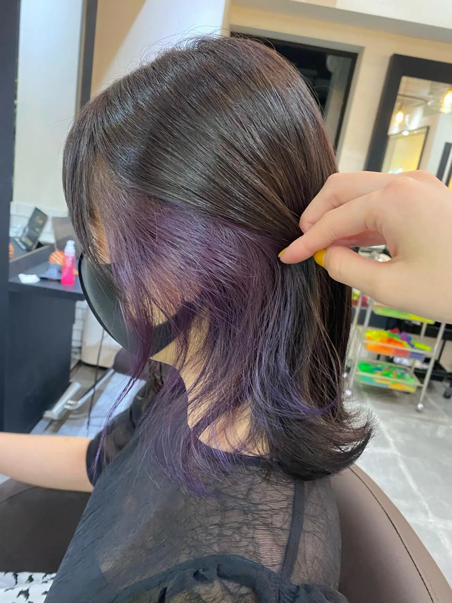 ミディアム ヘアアレンジ メンズ キッズ ネイル マツエク・マツパ ヘアカラー 艶ピンク*ヘアセット 🌙shioriのヘアスタイル