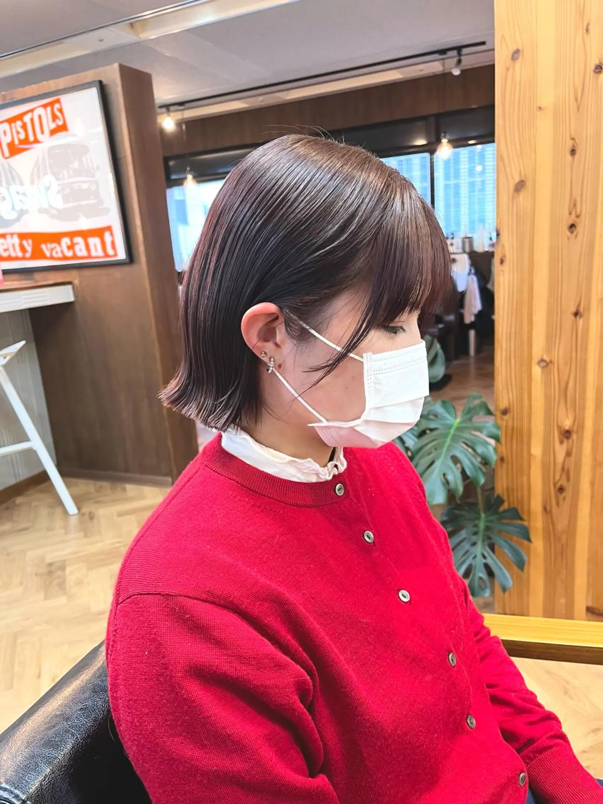 ミディアム カラー ブリーチ ボブ ena/ブリーチなし 透明感・レイヤー🎀のヘアスタイル