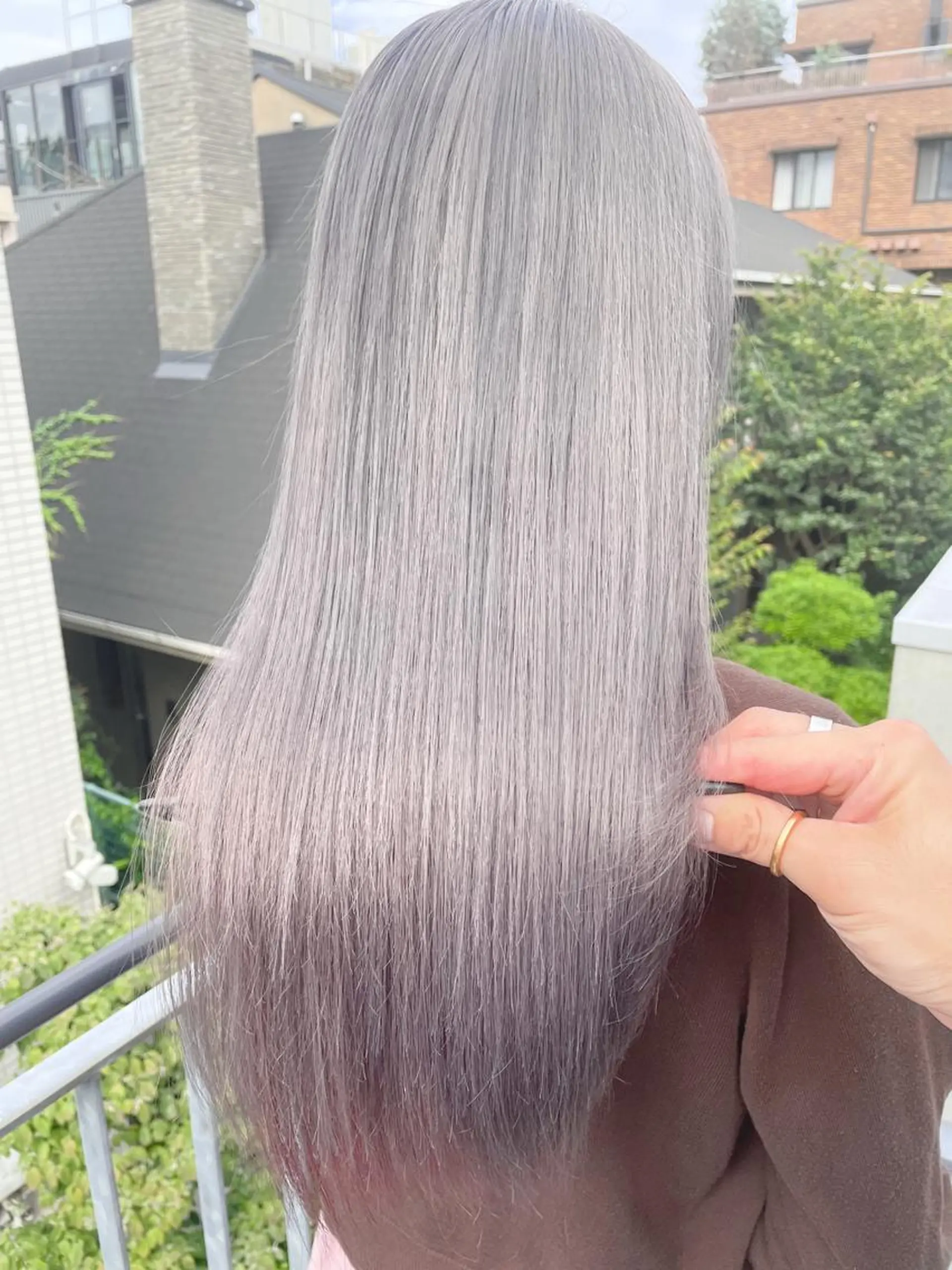 ロング カラー アクアカラー ブリーチ ケアブリーチ 髪質改善 縮毛矯正 LAS 代表 ナガカワ コウヘイのヘアスタイル