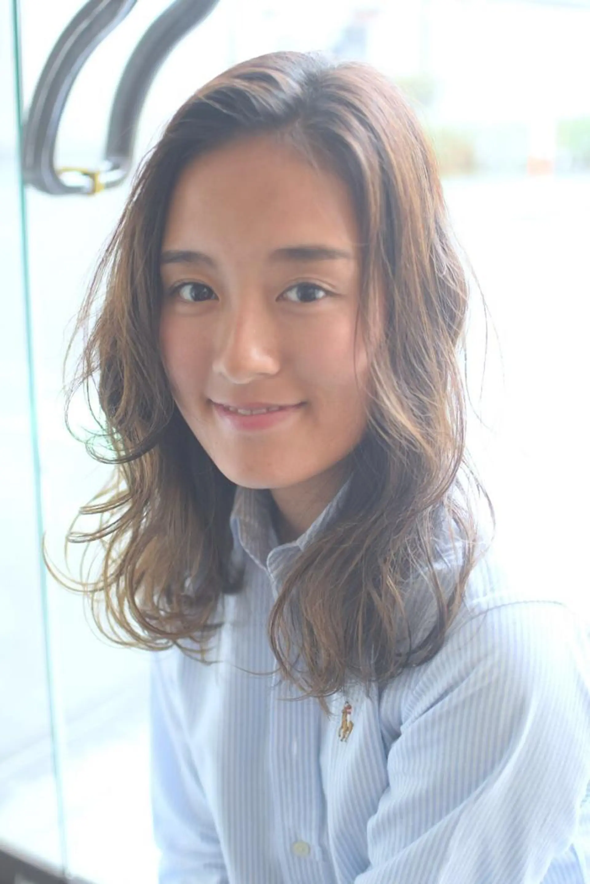 ミディアム パーマ みずの ゆきなのヘアスタイル