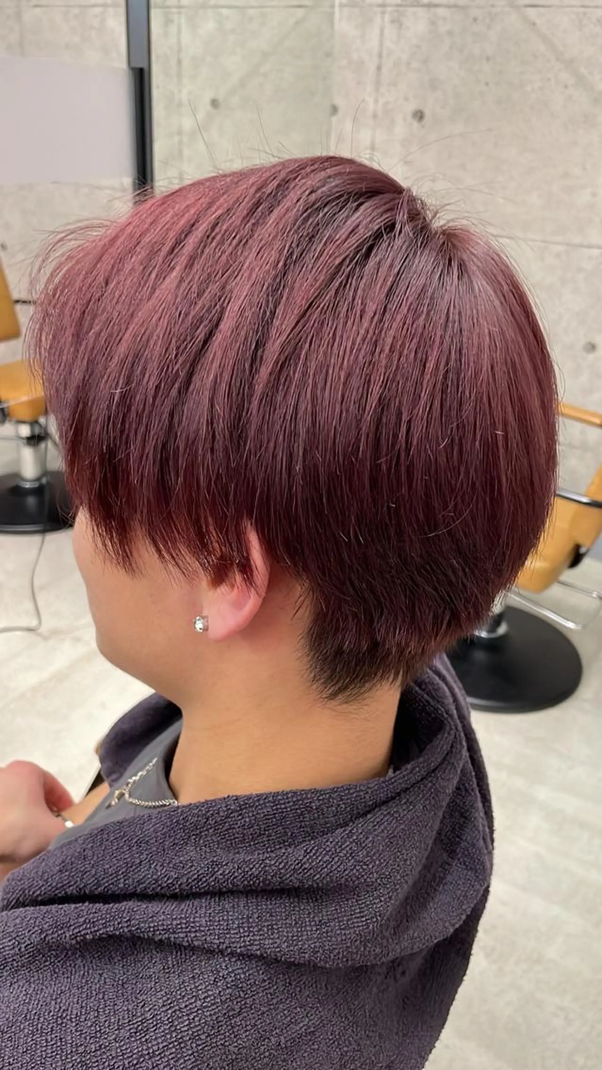 ショート カラー メンズ ブラウンカラー ピンクカラー ピンクブラウン カット ヘアカラー トリートメント yu-kiハイトーン /ブリーチ無しカラーのヘアスタイル