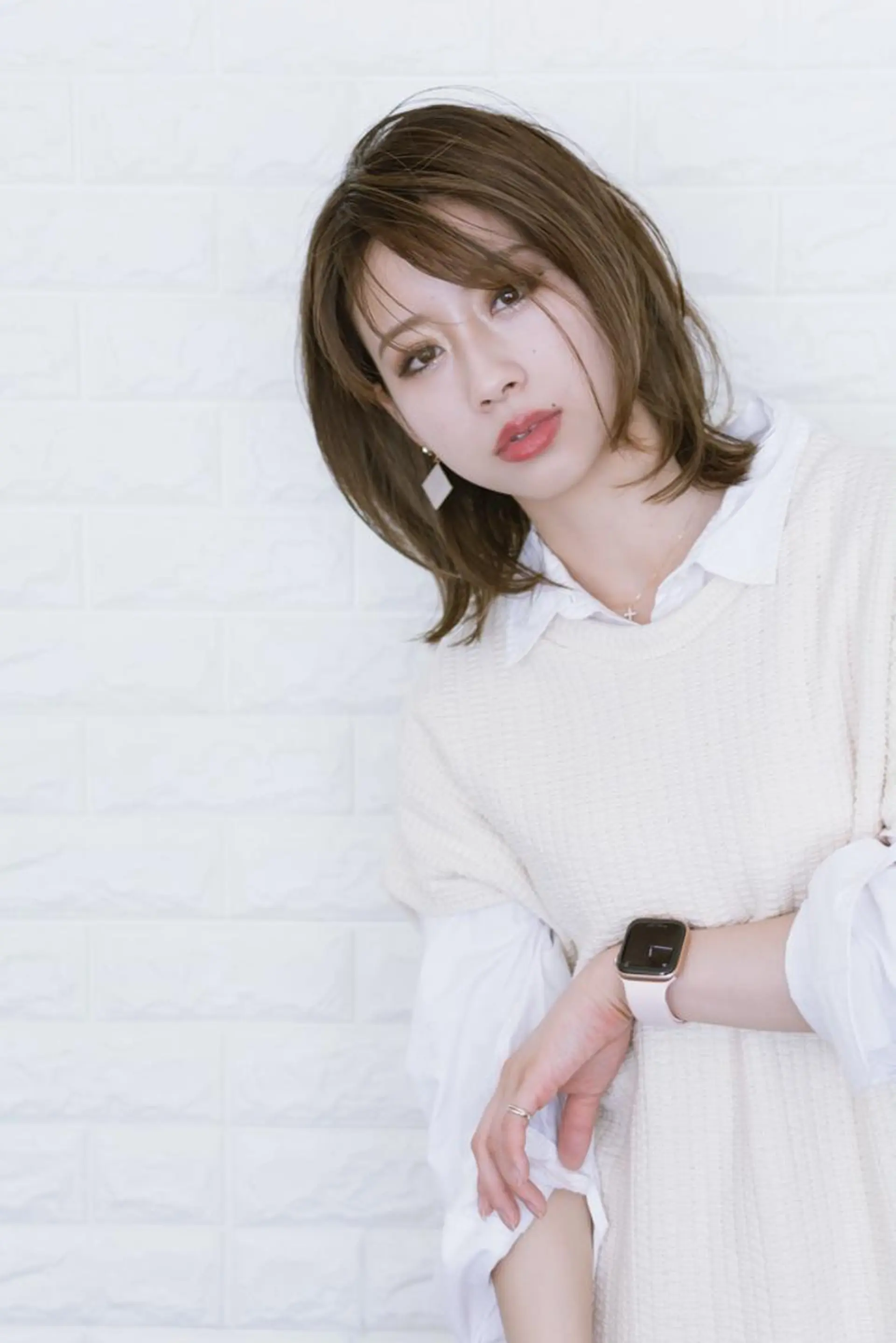 ミディアム カラー ショートボブ ベージュカラー ブルーカラー ブルージュ グレージュ 撮影モデル 斉藤 正敏のその他イメージ