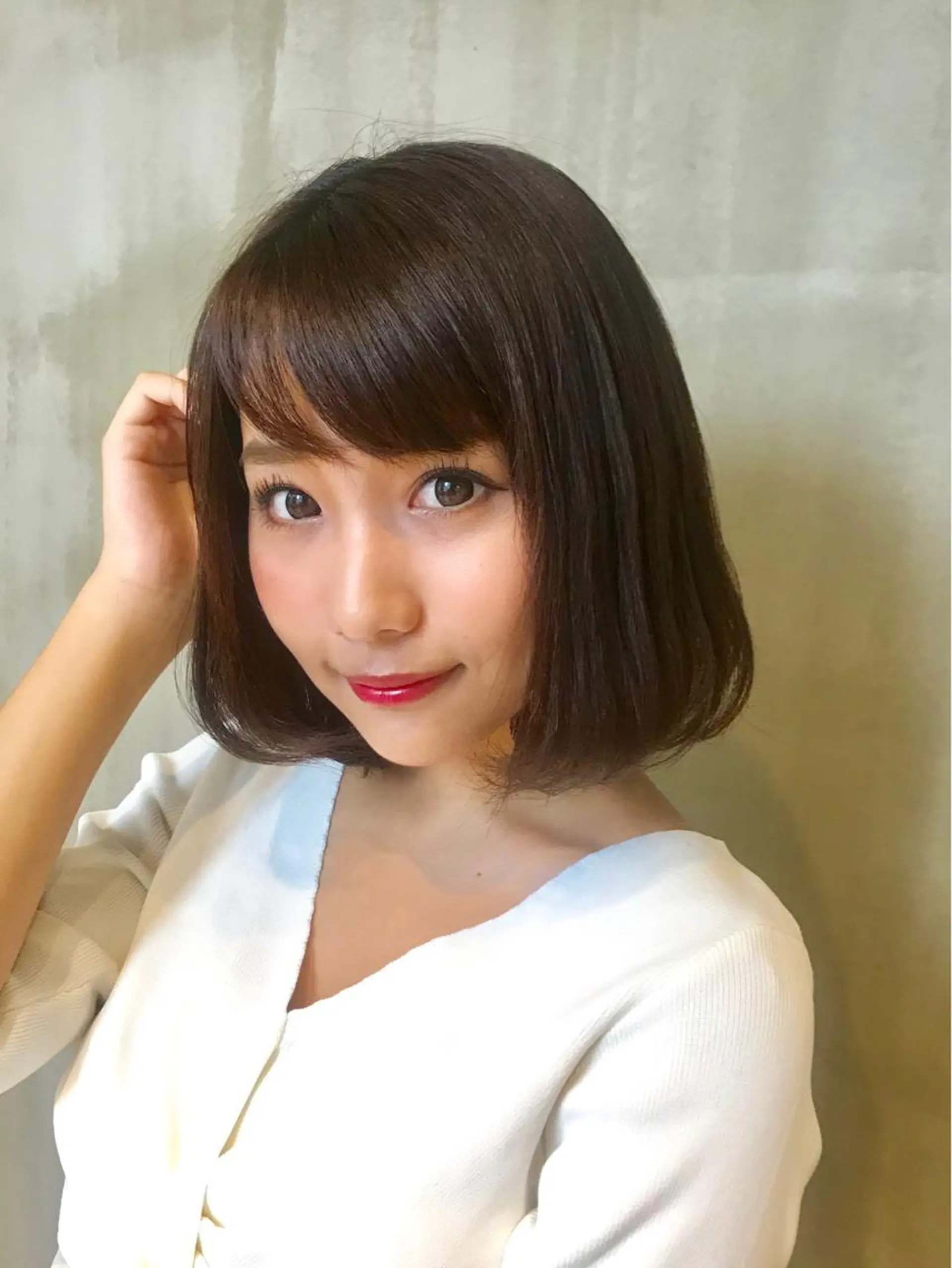 セミロング カラー 当日OK◎艶カラー /木下ゆりえ🌸のヘアスタイル