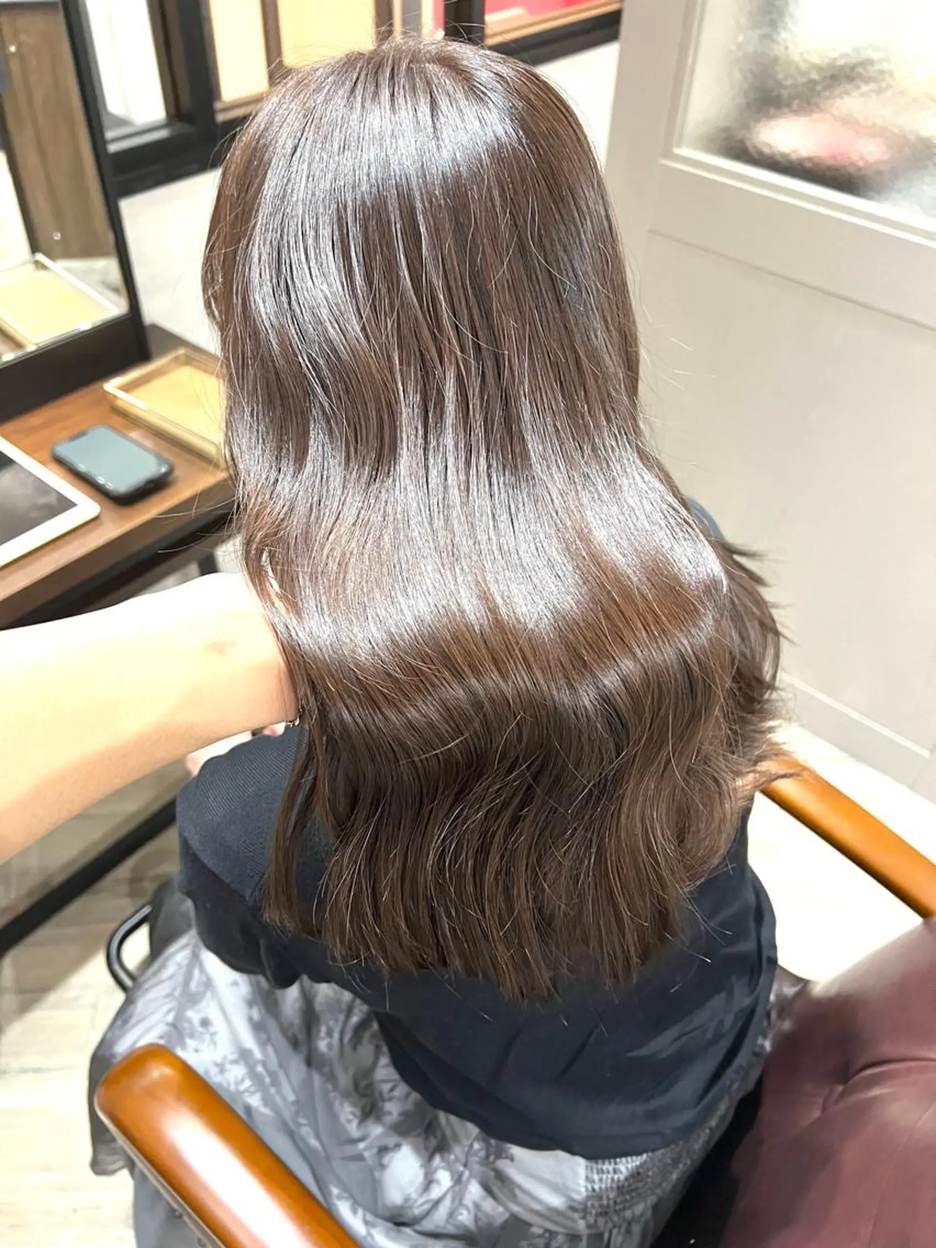 セミロング カラー ヘアアレンジ ブリーチ グレージュ ブリーチなしカラー 顔まわり職人🇰🇷 韓国ヘア/KAITOのヘアスタイル