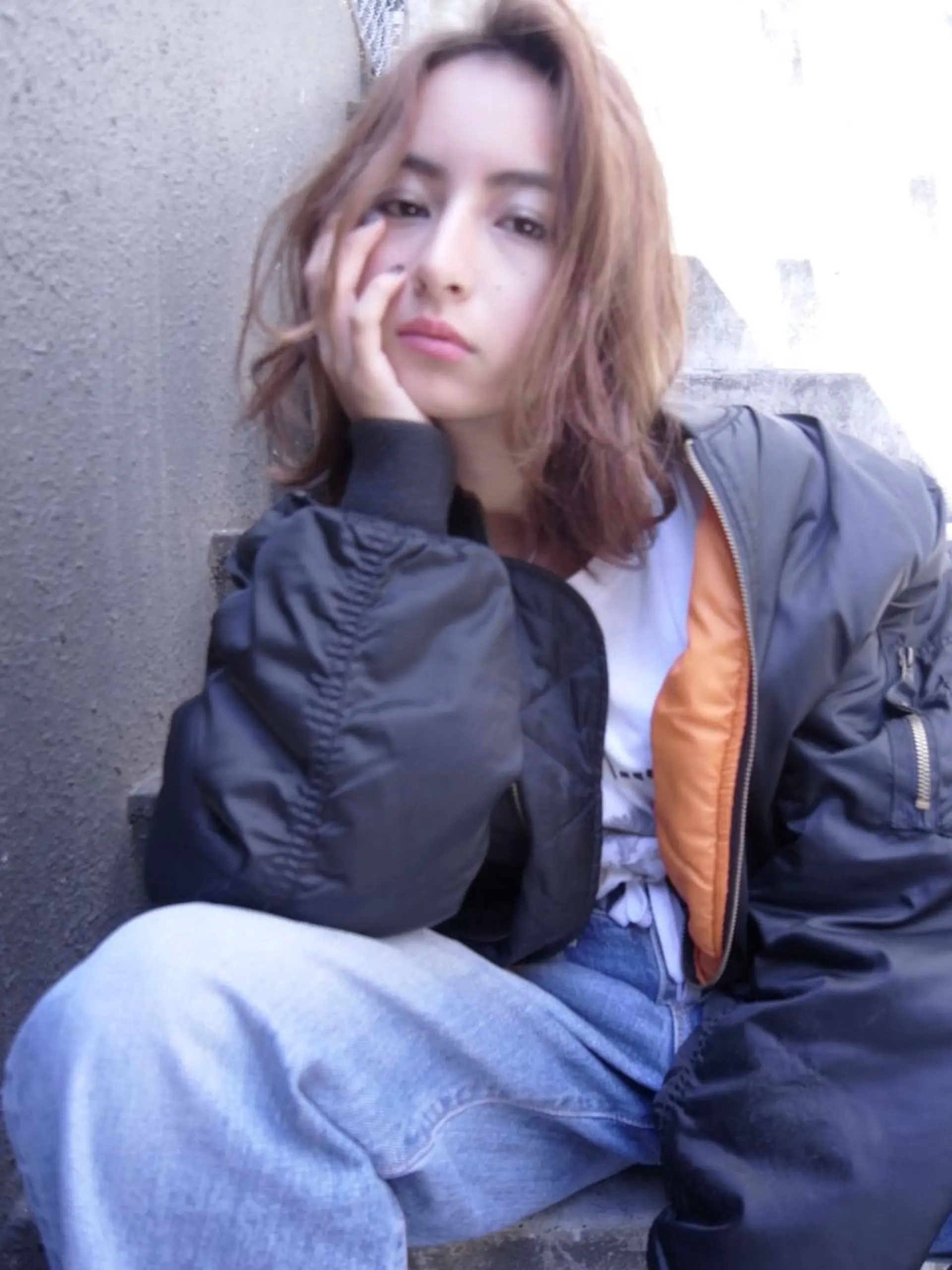 ミディアム カラー 北條 優輝のヘアスタイル