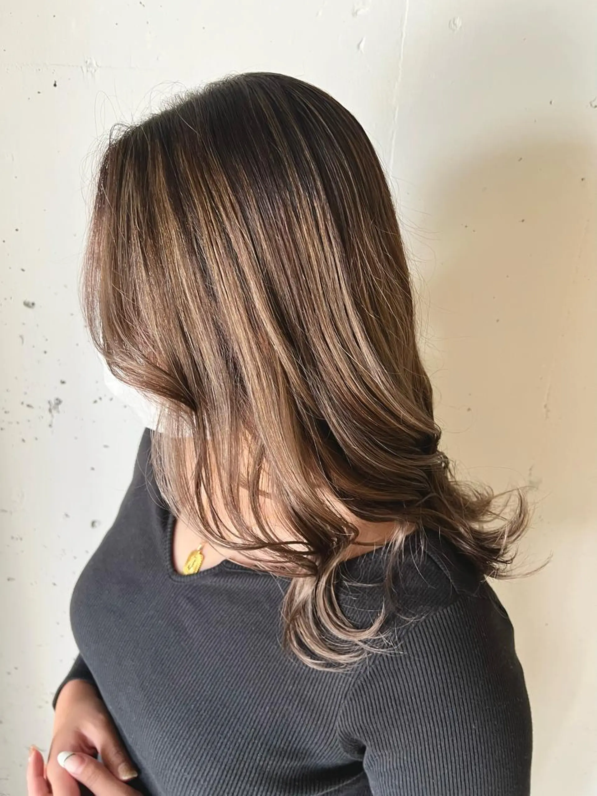 セミロング カラー バレイヤージュ 外国人風カラー レイヤーカット カラースペシャリスト しょう🧑🏼‍🎨のヘアスタイル