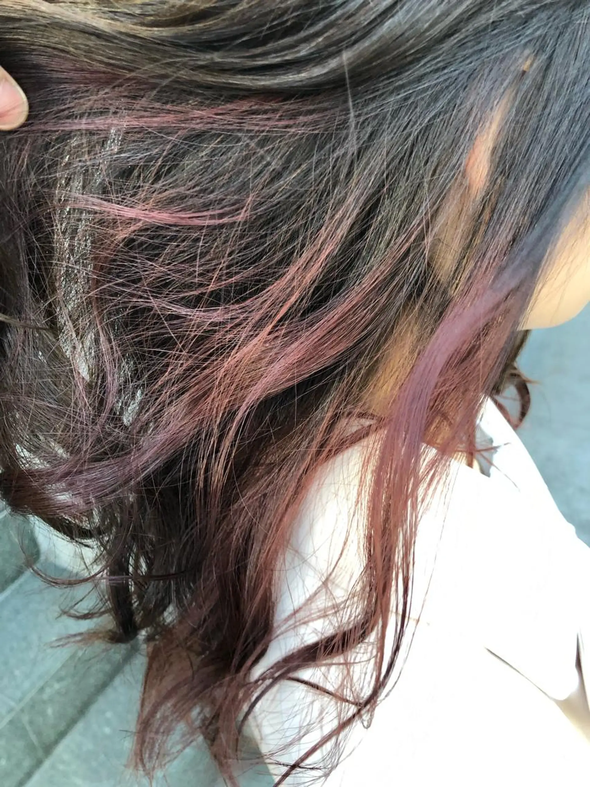 セミロング カラー ピンクカラー 原宿サロン代表 デザインカラー伊藤卓のヘアスタイル