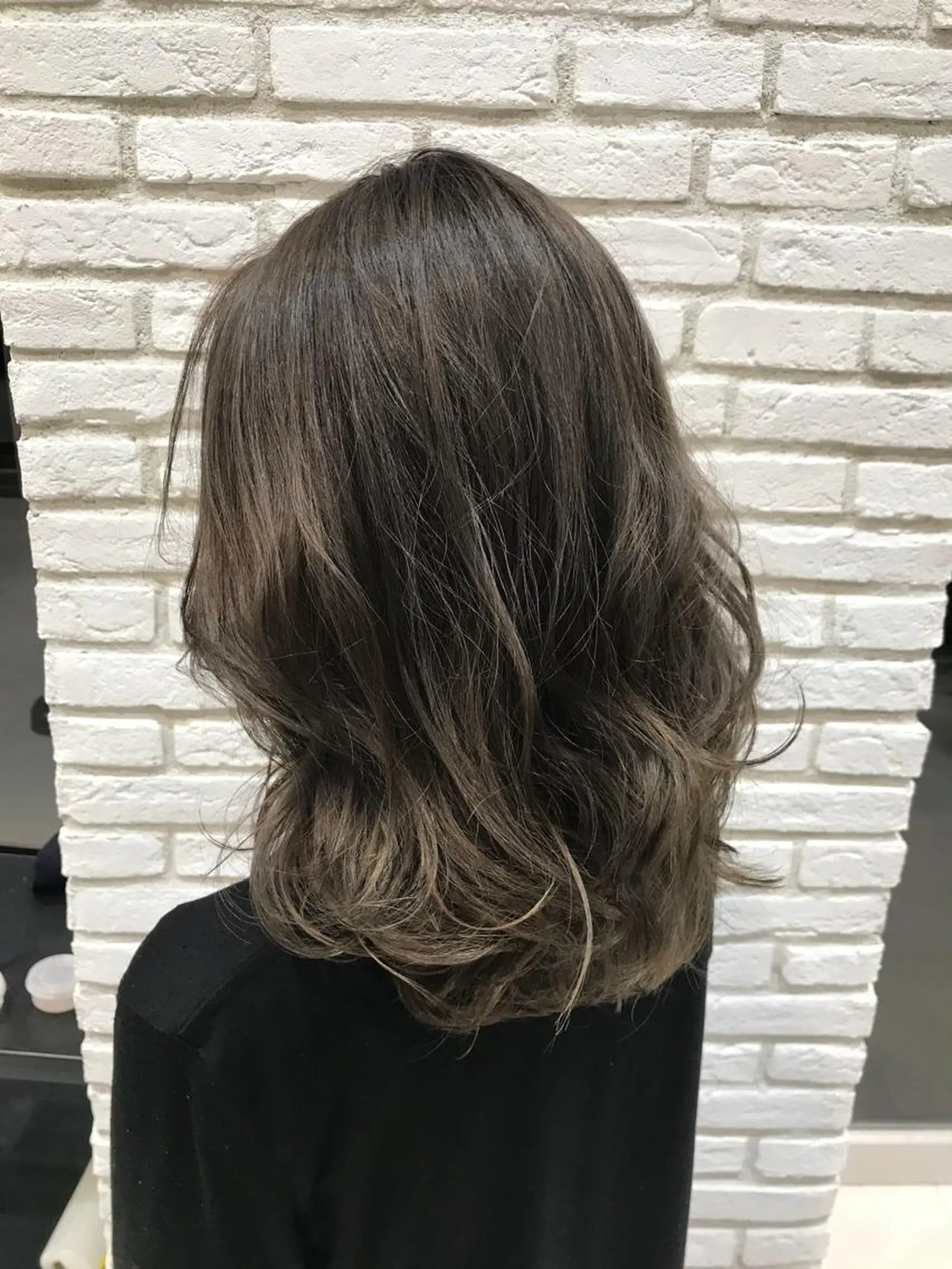 セミロング セミロングパーマ ハイライト ヘアカラー トリートメント end roll/ 白楽美容室/ユウタのヘアスタイル