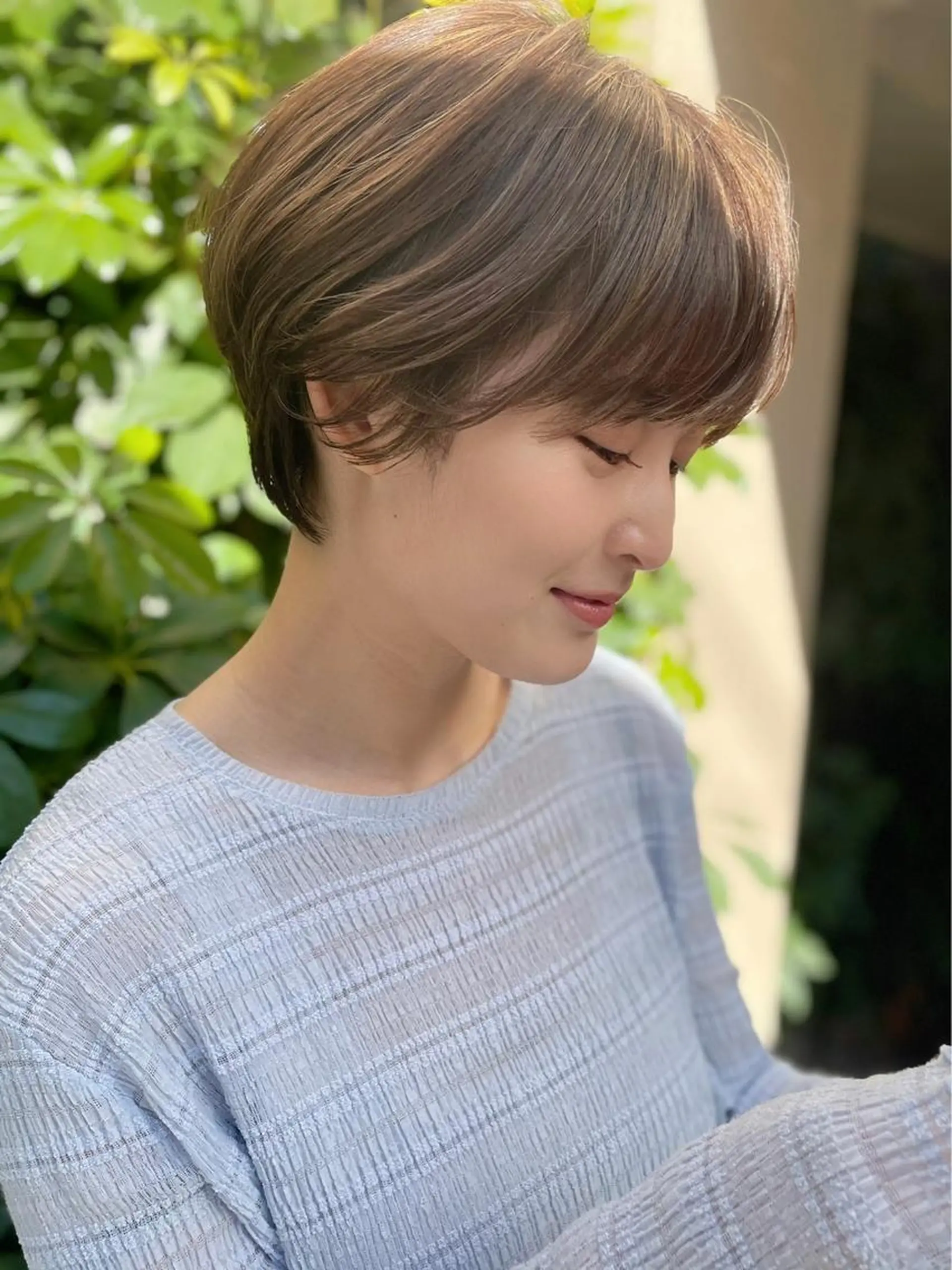 ショート カラー アッシュ アッシュブラウン ブラウンカラー ヘアカラー トリートメント ヘアセット 金子 廉のヘアスタイル