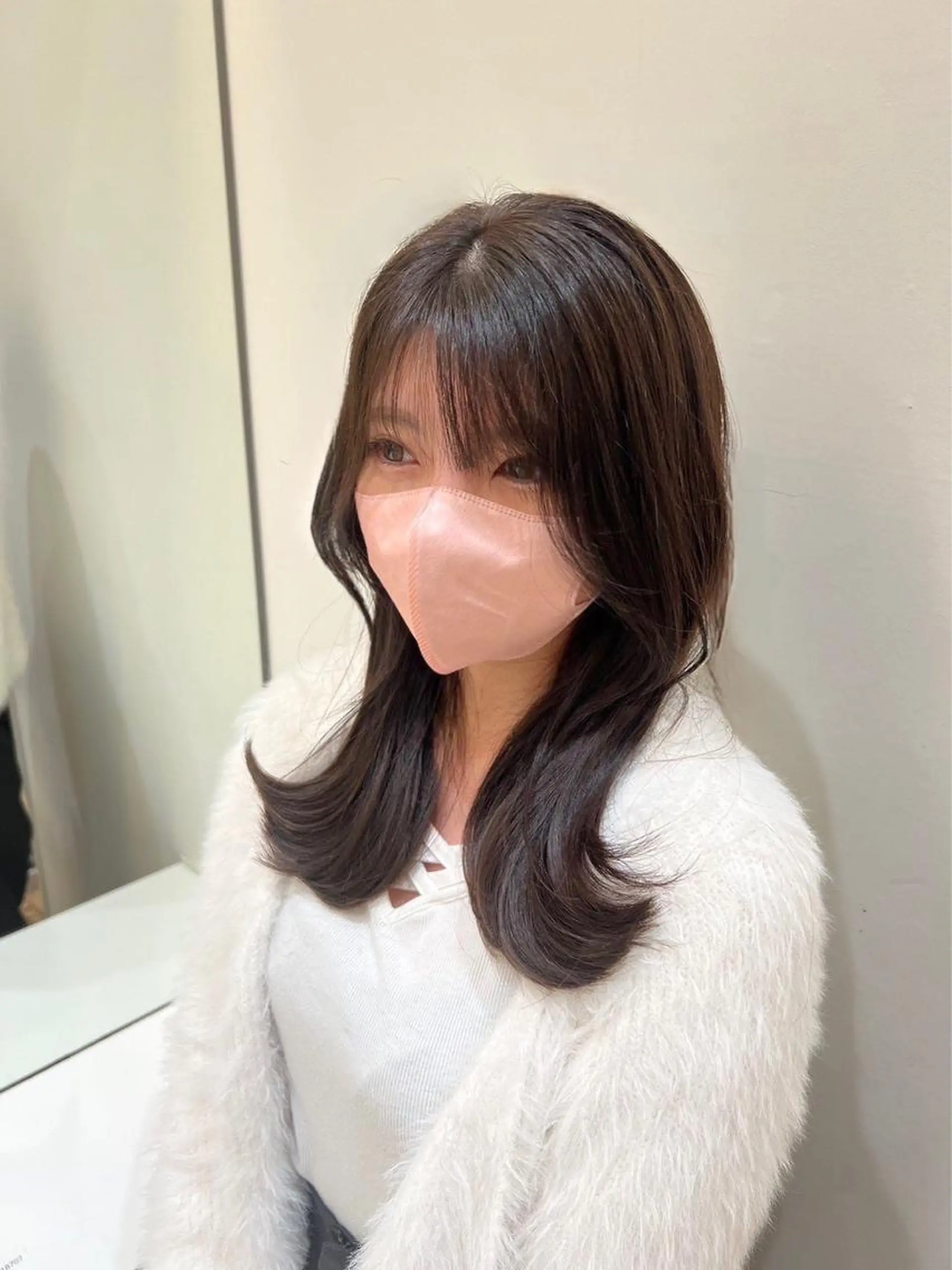 ミディアム 艶カラー/髪質改善 顔まわり/内藤　輝のヘアスタイル