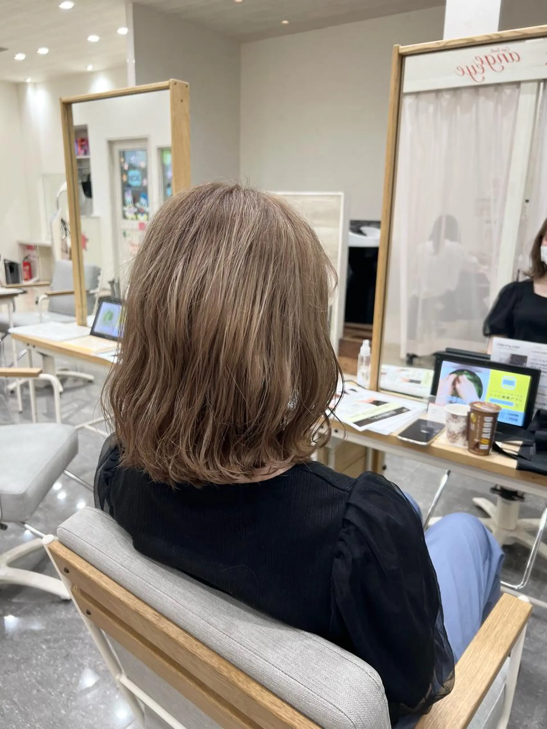 セミロング カラー ヘアカラー 太白区/白髪ぼかし ハイライト/千葉達人のヘアスタイル