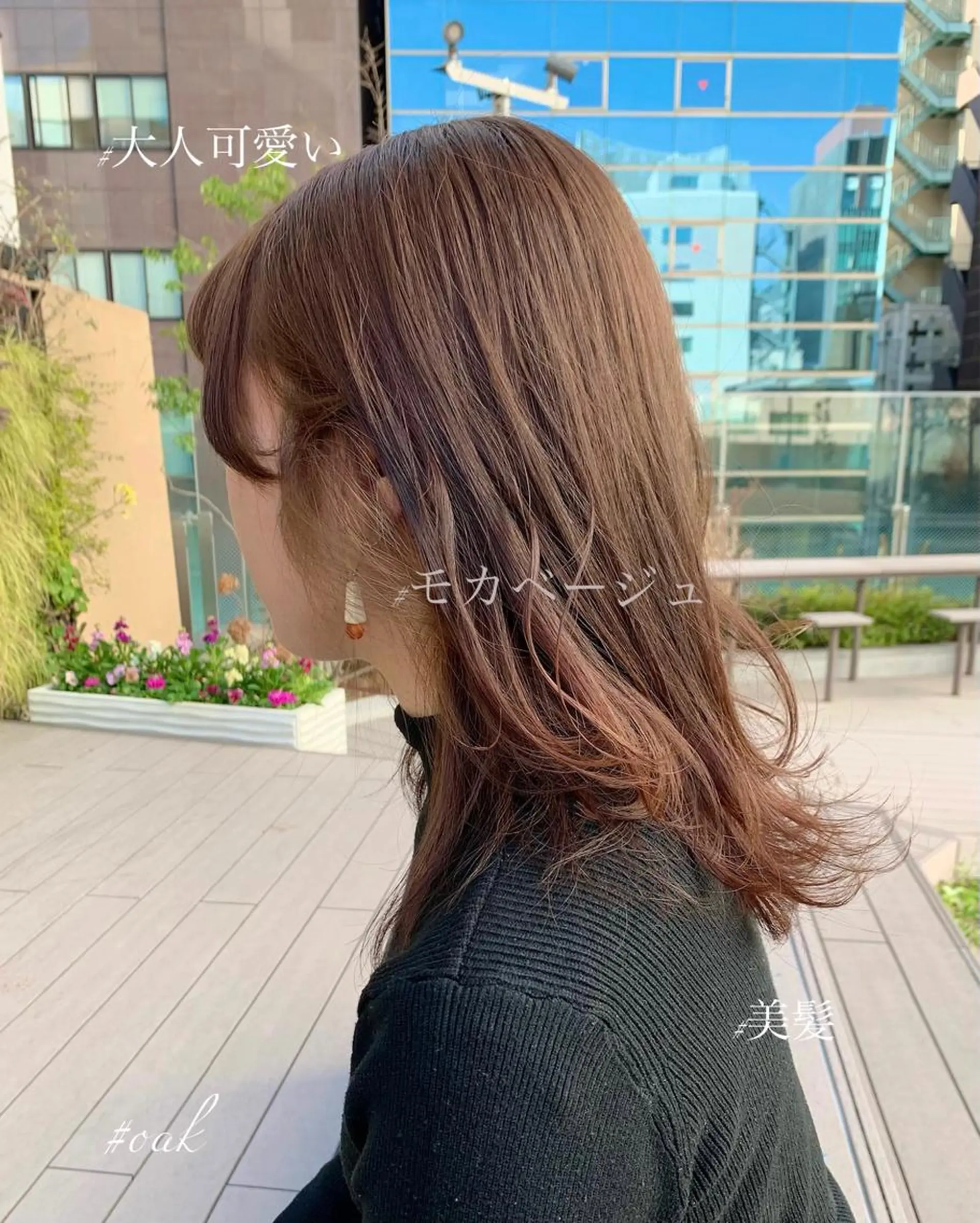セミロング カラー ベージュカラー ブルーカラー ブラウンカラー 透明感カラー モカベージュ カット ヘアカラー トリートメント 前髪/ハイライト得意 安西駿一　【銀座】のヘアスタイル