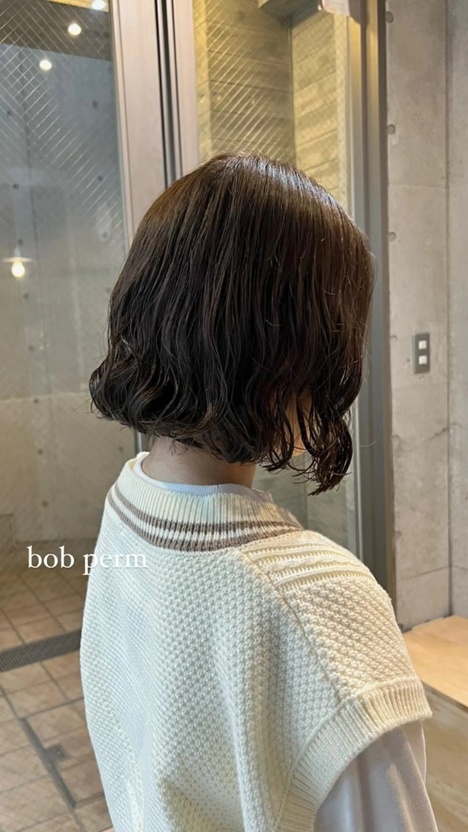 ショート カラー パーマ akane/ボブ /オリーブベージュのヘアスタイル